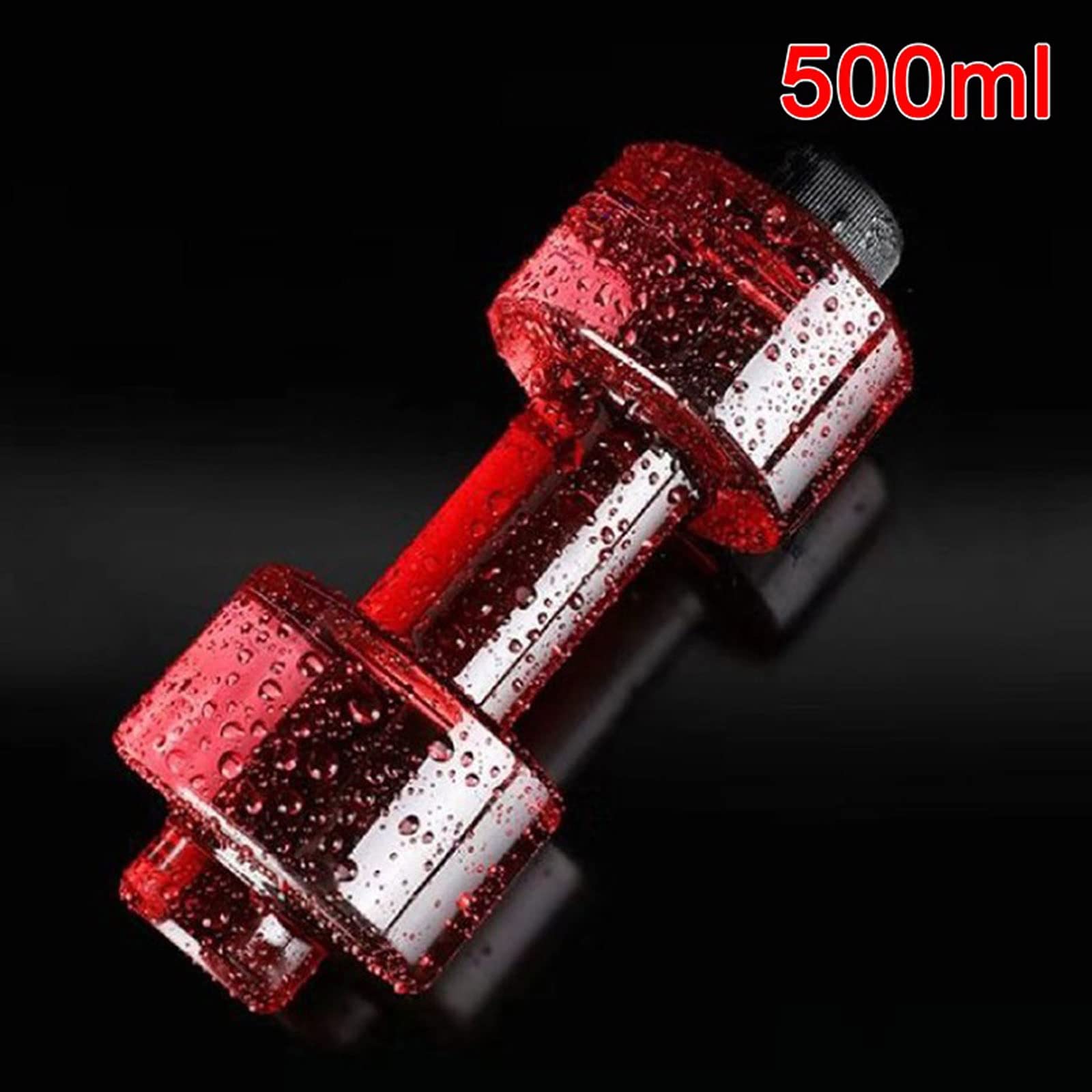 CHDWEY Portable Plastic Bottle Dumbbell - Leakproof & Unbreakable Sports Water Bottle with Handle for Men & Women (Red) - Perfect for Gym, Home Workouts & Outdoor Fitness Training