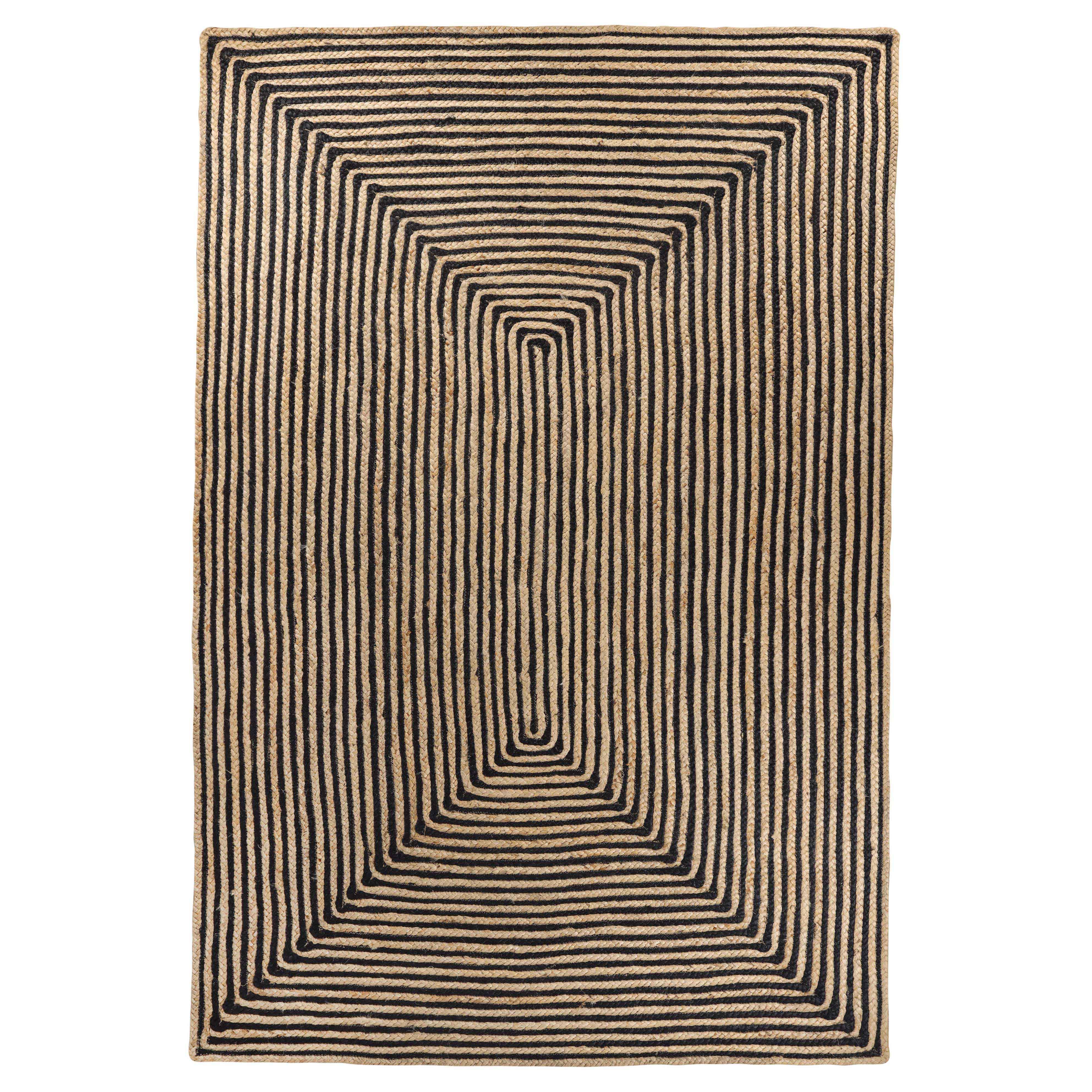 Braided Jute Reversible Handwoven Rug - Natural Fiber Indoor/Outdoor Area Rug for Living Room, Bedroom, Patio & Deck - Eco-Friendly Home Decor