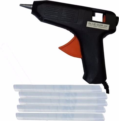 Dinojames 40W Hot Glue Gun Kit with 5 Multi-Colored Glue Sticks - Perfect for DIY Crafts, Home Repairs, and School Projects