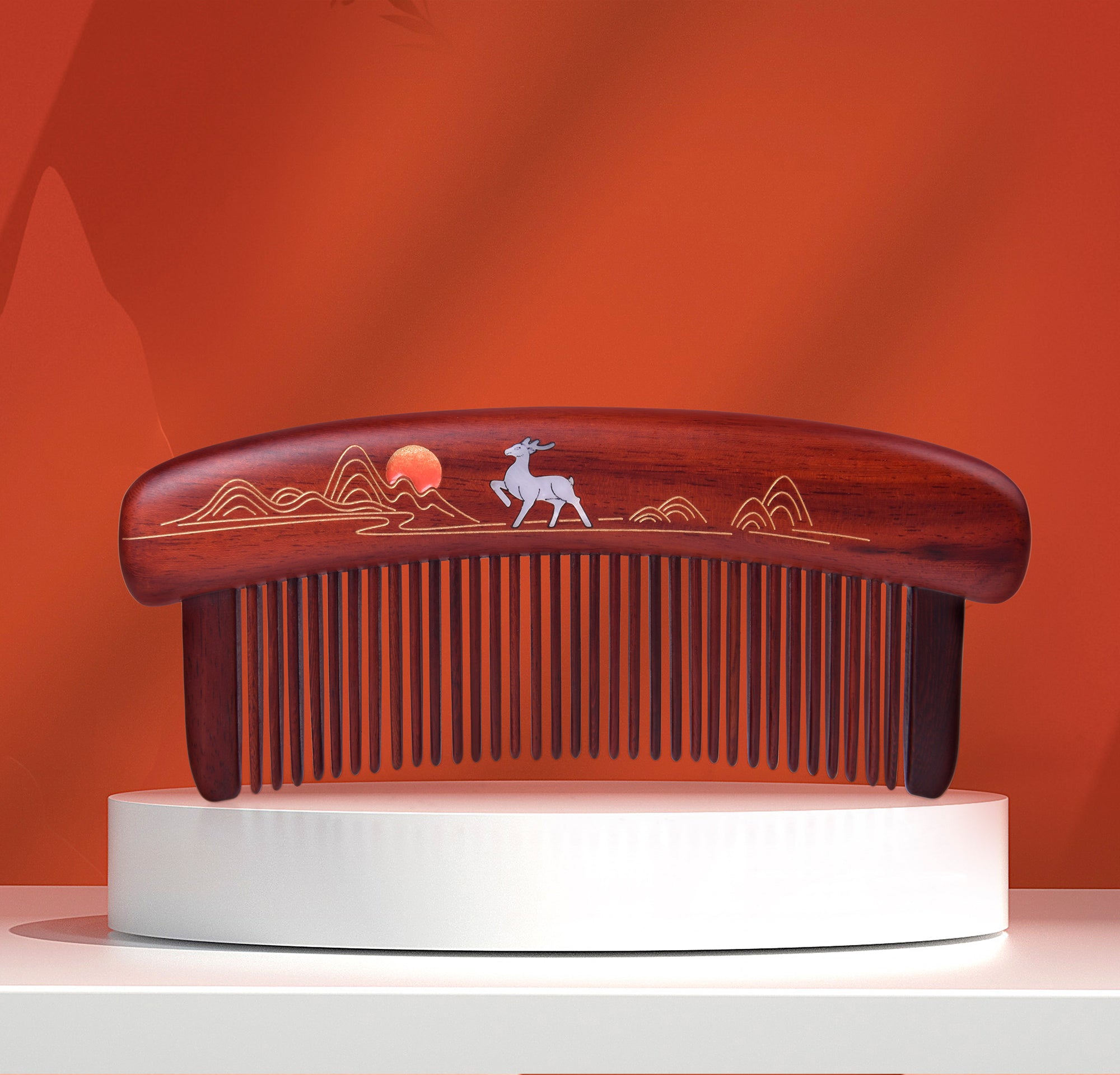 Premium Rosewood Comb for Hair Care - Natural Wooden Hairbrush for Detangling & Styling - Perfect for Daily Use, Travel & Gifts