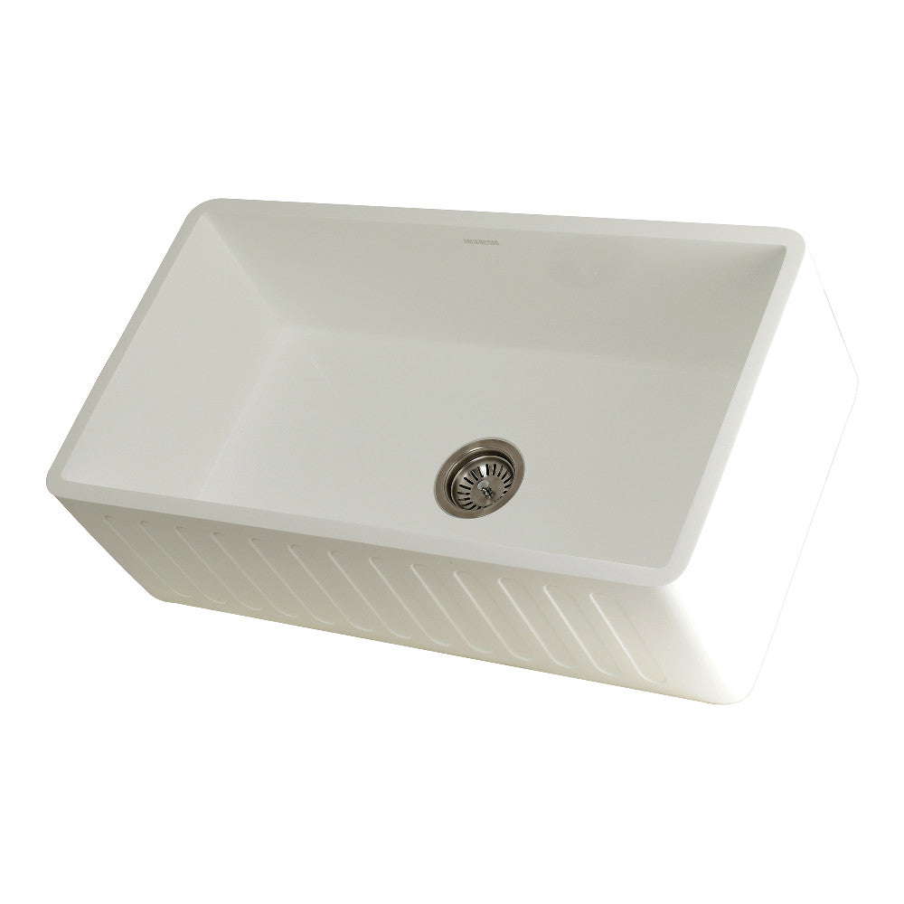 Premium Farmhouse Kitchen Sink with Stainless Steel Basin - Durable & Stylish for Modern Kitchens, Baking, Meal Prep & Large Pot Washing