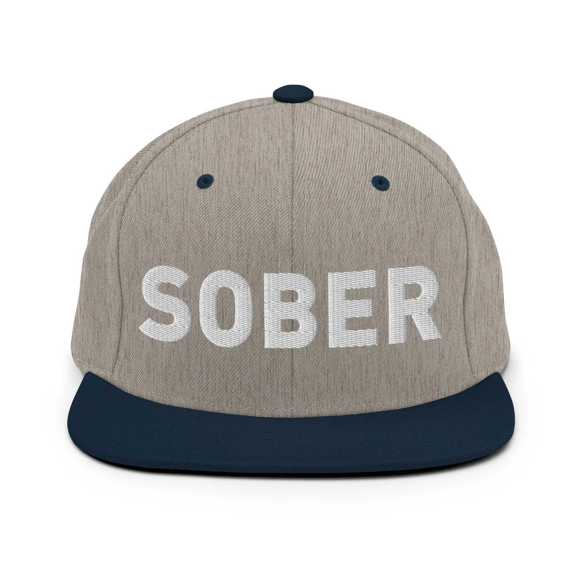 SOBER Embroidered Snapback Hat - Adjustable Dad Hat for Men & Women - Stylish Baseball Cap for Casual Wear, Sports & Outdoor Activities