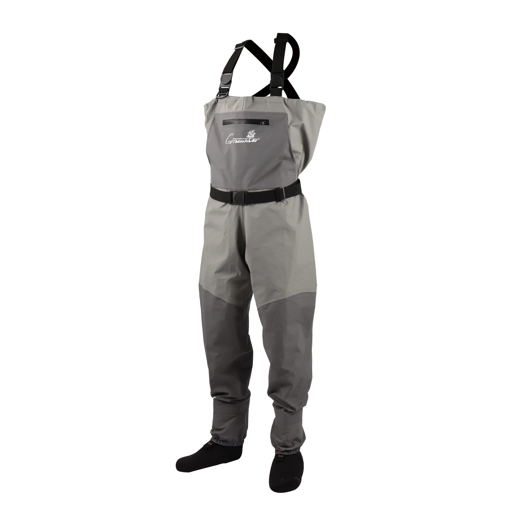 GREENWATER Breathable Fly Fishing Waders for Men & Women - Stockingfoot Waterproof Lightweight Chest Waders for Trout, Salmon Fishing & Outdoor Adventures