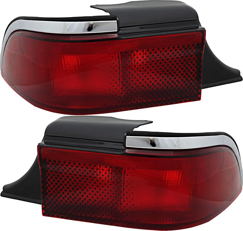 Compatible with Mercury Grand Marquis Tail Lights Lamps Set 1995 1996 1997 Driver & Passenger Side - Replacement for Broken or Damaged Tail Lights, Perfect for Night Driving Safety