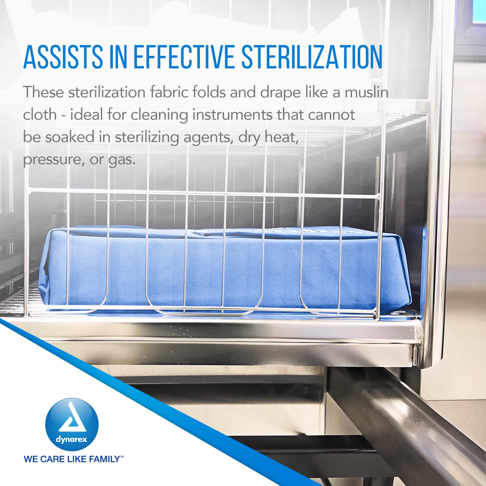 Dynarex CSR Wraps - Disposable & Tear-Proof Sterilization Fabric for Steam & EO Gas Instrument Sterilization - 36