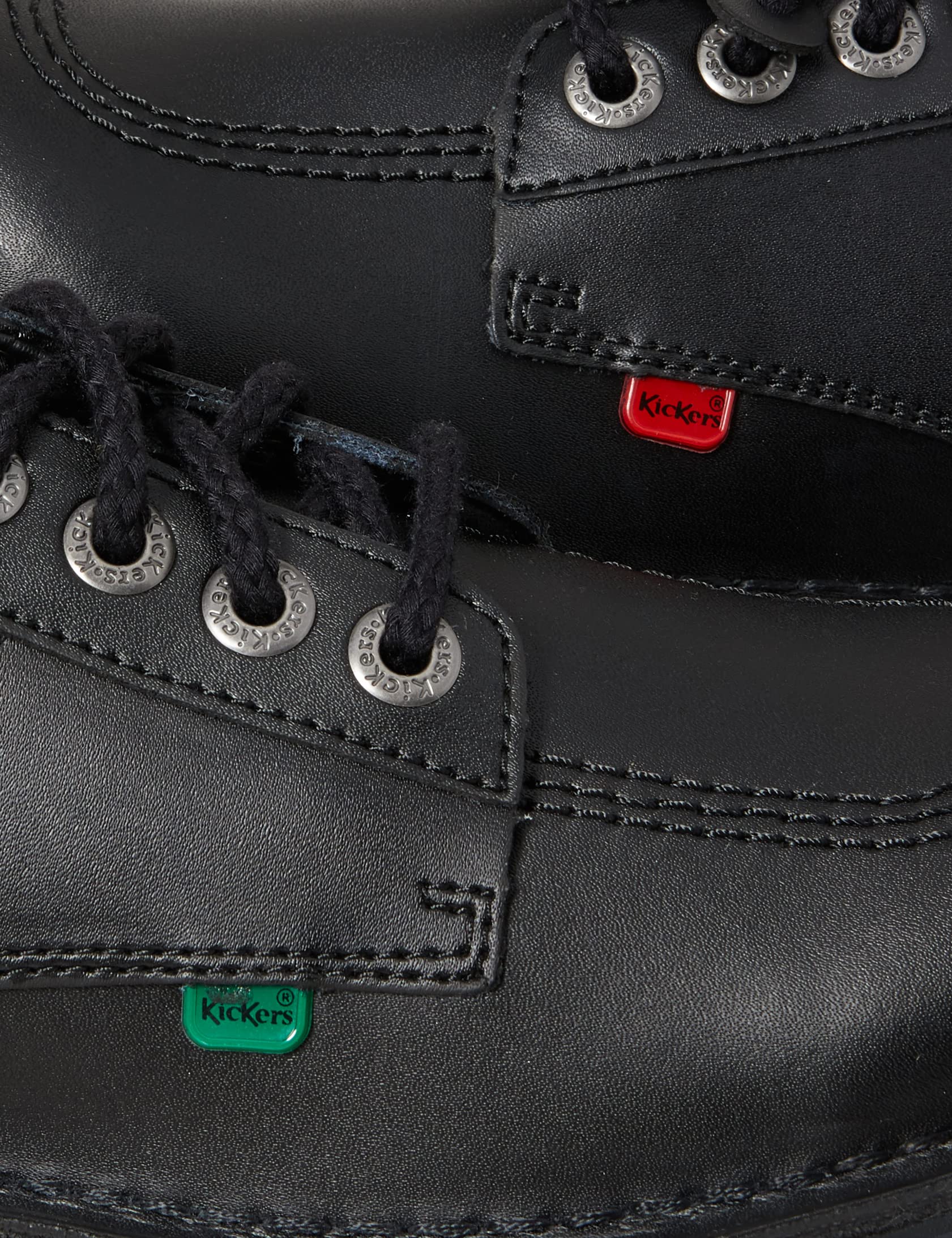Kickers Men's Kick Lo Core Black Leather Casual Shoes - Stylish & Comfortable for Everyday Wear, Work & Outdoor Activities