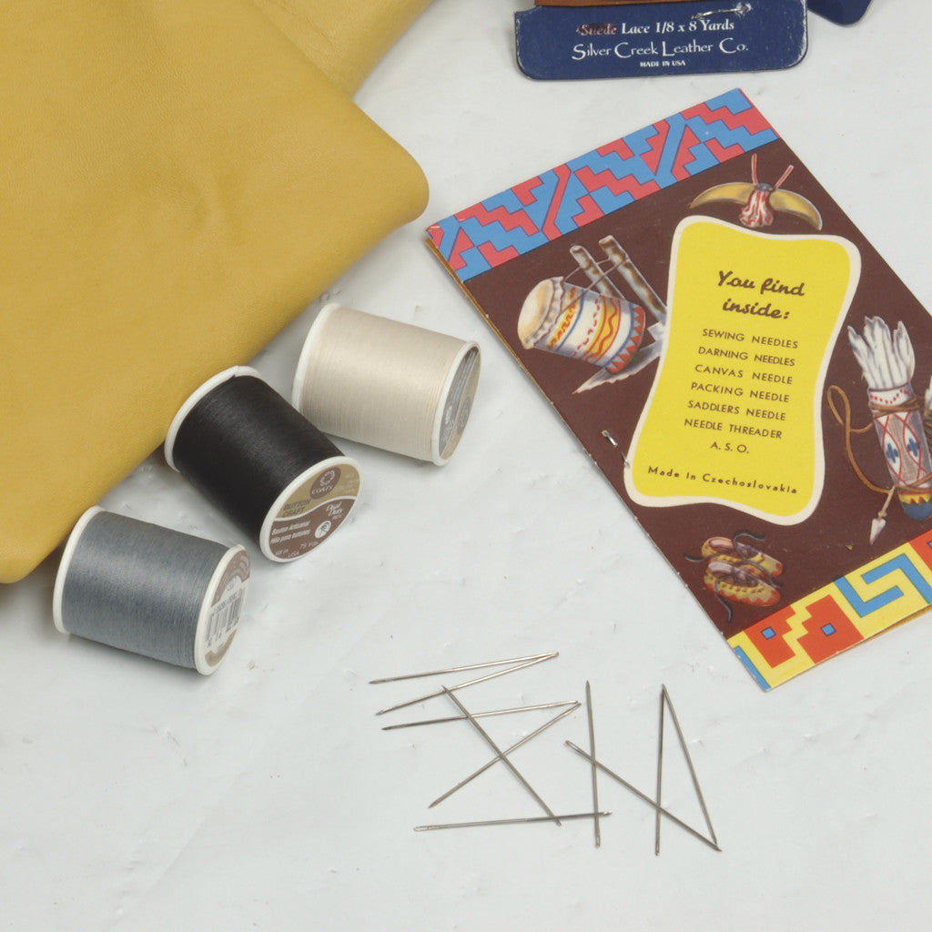 34 0211 Leather Needles - Heavy Duty Hand Sewing Needles for Leather, Canvas & Upholstery - Perfect for DIY Crafts, Shoe Repair & Leatherworking Projects