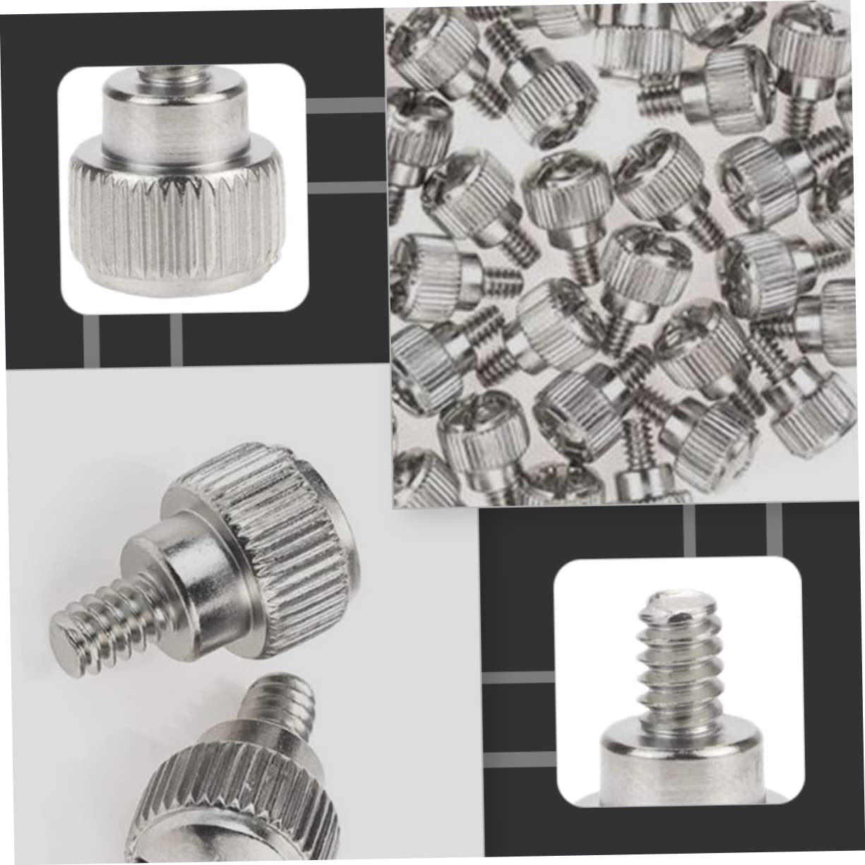 HOMSFOU 100pcs Black Computer Case Screws - M3 Thumbscrew Replacement for PC Build, XR Camera Lens Protector & Cube Light (Oxidation Resistant) - Perfect for DIY Computer Repair, Electronics Assembly, and Camera Equipment Maintenance