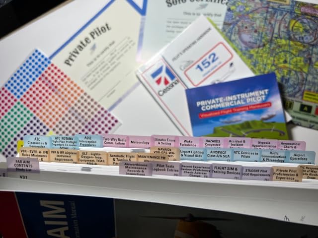 2025 ASA FAR AIM Pre-Tabbed Pilot Handbook - Complete Flight Training Guide with Visual Maneuvers, POH Tabs & Free Gifts | Student Pilot Essentials for Ground School & Flight Lessons