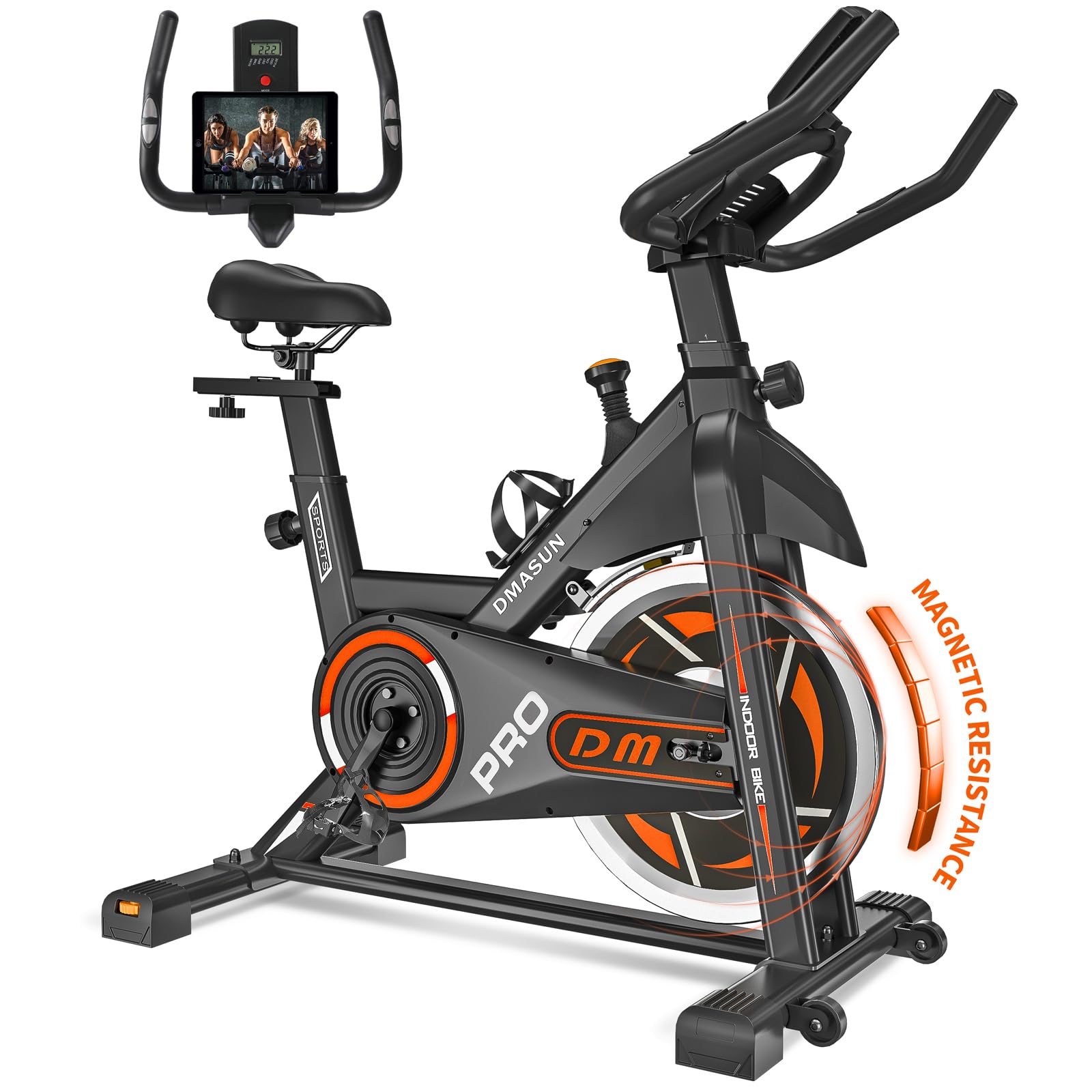 DMASUN Exercise Bike for Home Gym - Indoor Cycling Bike with Comfortable Seat Cushion, Digital Display & Heart Rate Monitor - Perfect for Cardio Workouts, Weight Loss & Home Fitness Training