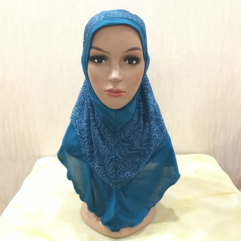 ANKOMINA Women's Muslim Hijab Scarf - Modest Lace Head Wrap Shawl for Prayer, Work & Everyday Wear | Breathable Hair Cover for Hijabi Fashion