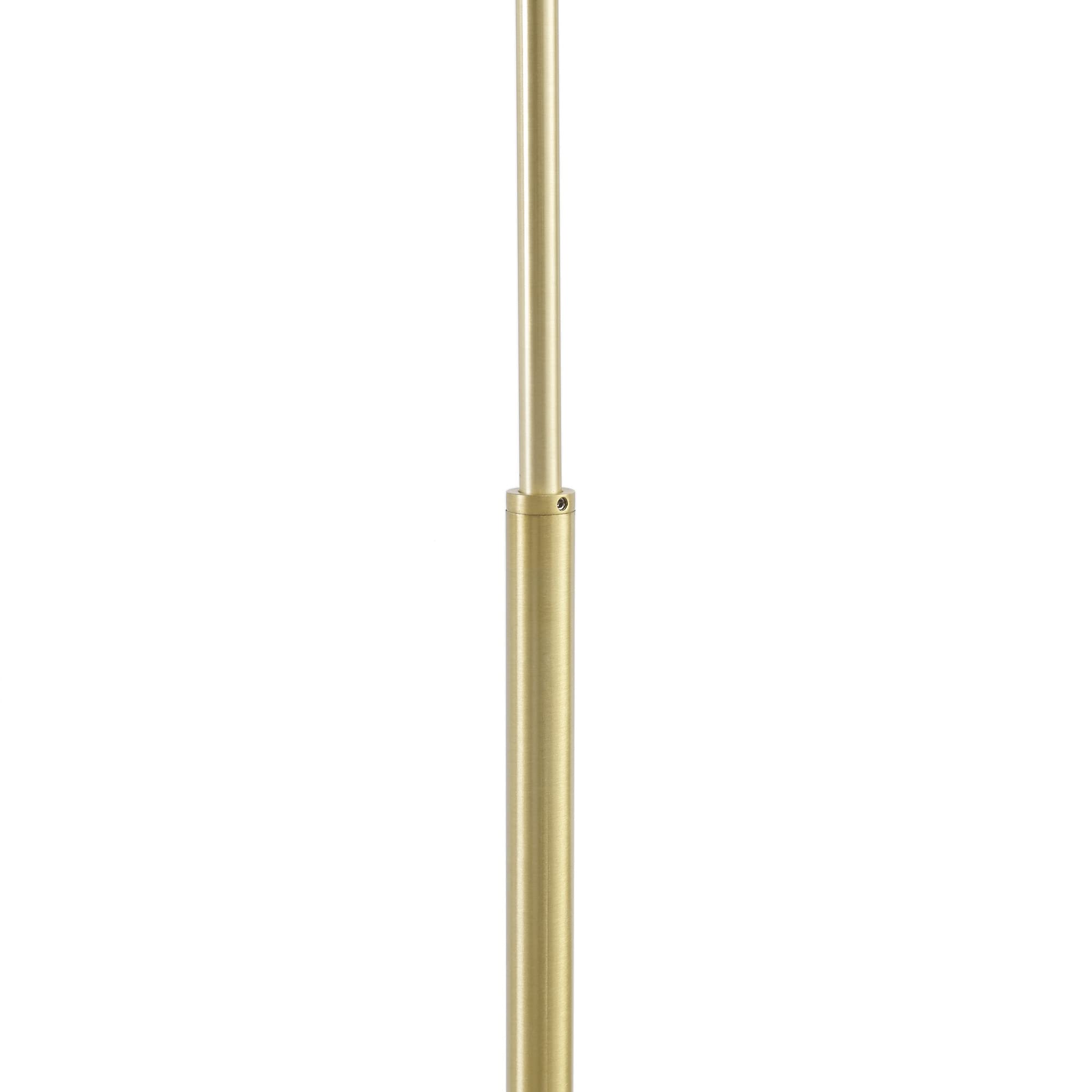 Hampton Hill Auburn Modern Floor Lamp with Bell Glass Shade & Marble Base - 72