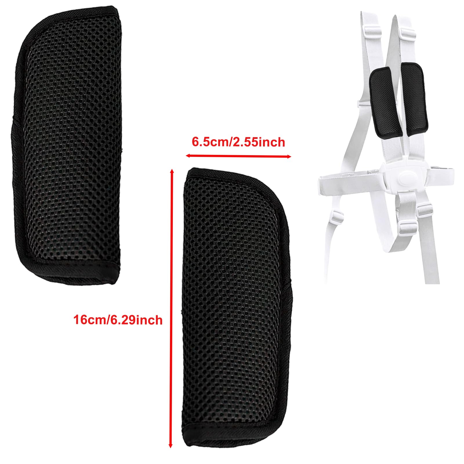 2 Pack Universal Car Seat Strap Covers - Soft Shoulder & Neck Pads for Baby & Kids - Comfortable Seat Belt Protectors for Long Rides, Travel, and Daily Commute