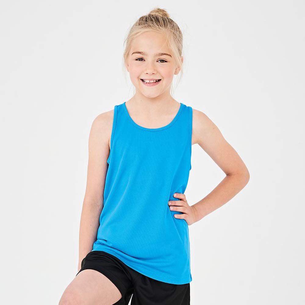AWDis Just Cool Kids Plain Sleeveless Vest Top - Comfortable Summer Wear for Boys & Girls - Perfect for Playtime, Beach Outings and Casual Outfits