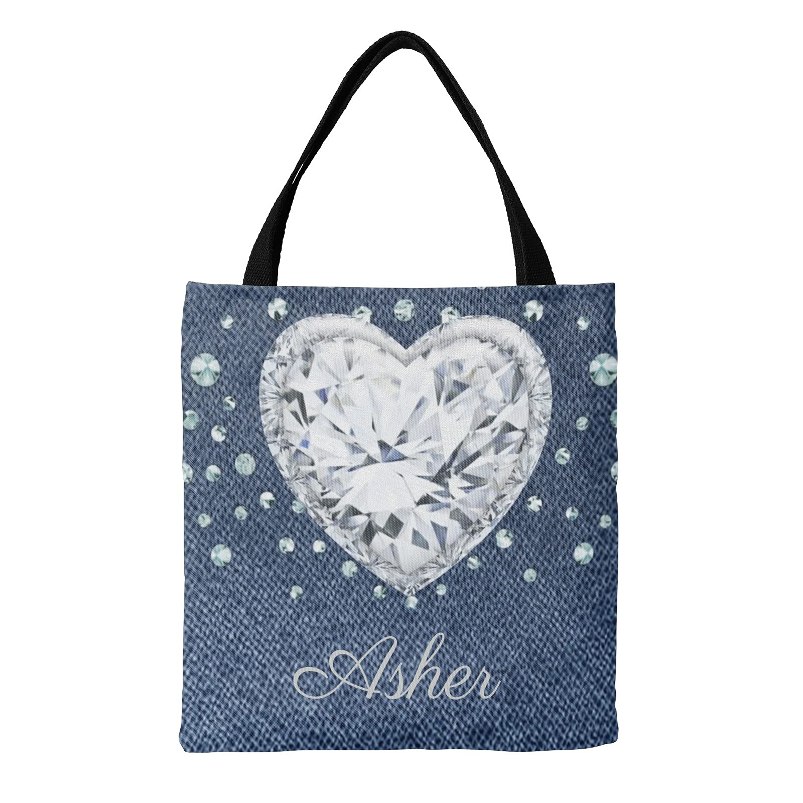 Personalized Butterfly Floral Canvas Tote Bag - Eco-Friendly Reusable Shopping Bag for Women, Travel, School & Work - Cute Gift Idea for Her (Perfect for Groceries, Beach Trips & Daily Commute)