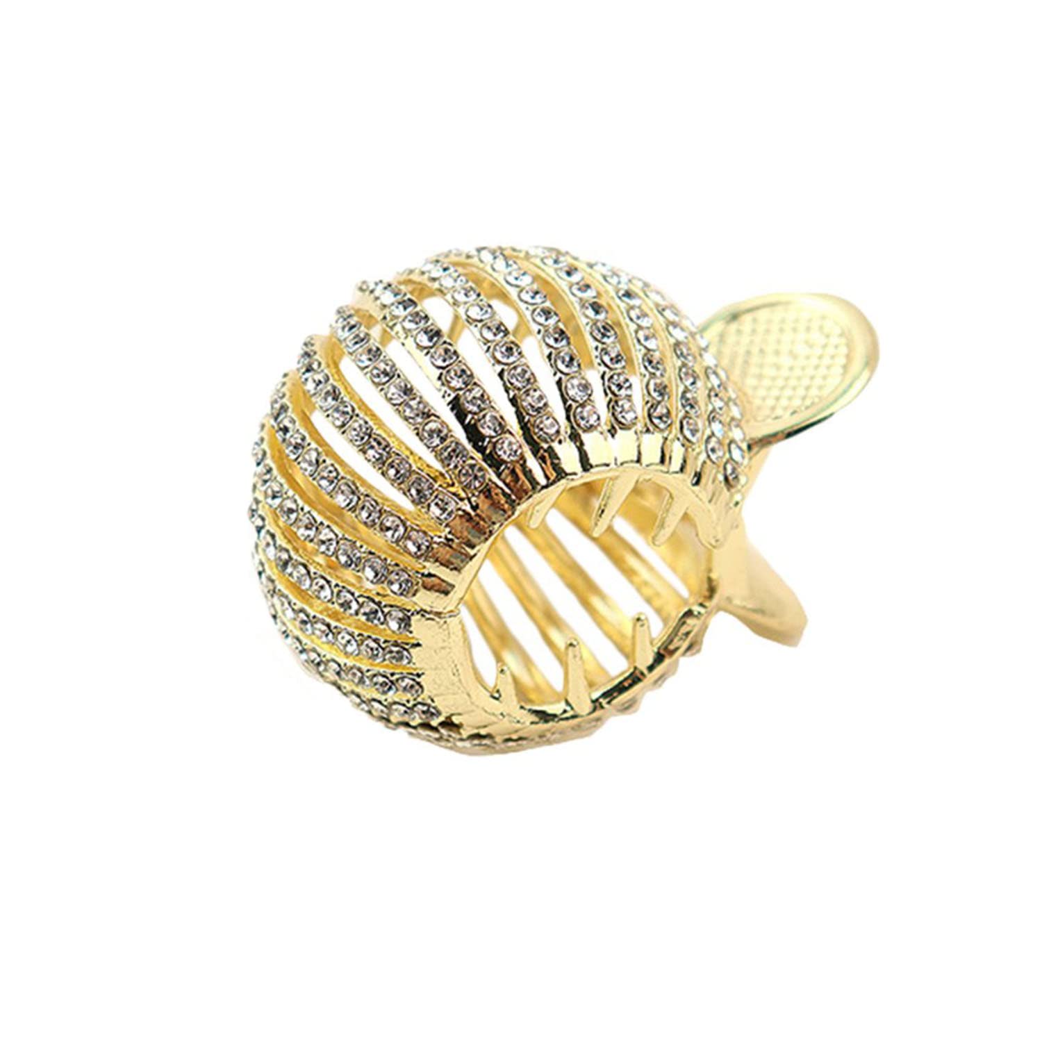 Ashkash 1Pc Women's Acrylic Ponytail Hair Claw Clip - Rhinestone Decor Metal Hair Clips for Women, Strong Hold Hair Accessories for Thin, Thick & Long Hair - Perfect for Work, Party & Everyday Hairstyles