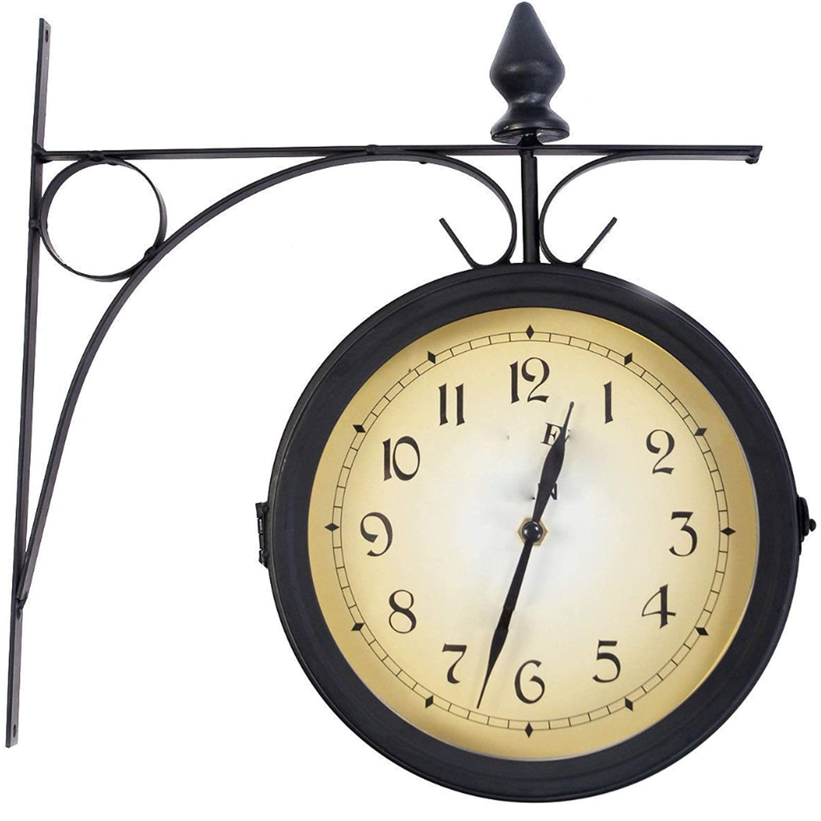 12 Inch Silent Non-Ticking Waterproof Wall Clock - Large Easy Read Indoor/Outdoor Decorative Clock for Home, Kitchen, Living Room, Bathroom & Office - Perfect for Home Decor, Gifts and Workspaces