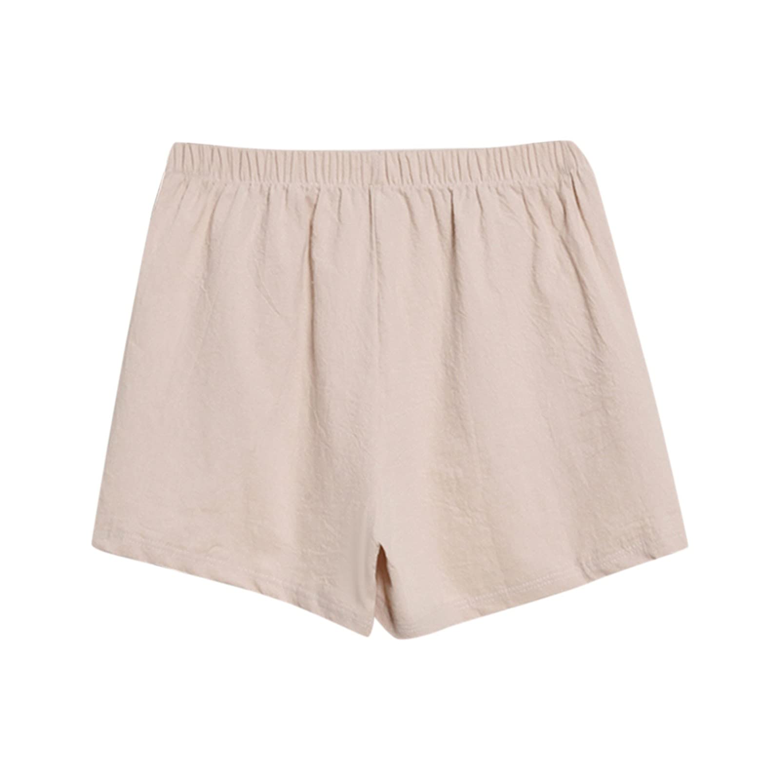 2024 Women's Summer Shorts - Sexy Elastic Waist Casual Shorts with Pockets | Dolphin Hem Shorts for Beach, Vacation & Everyday Wear