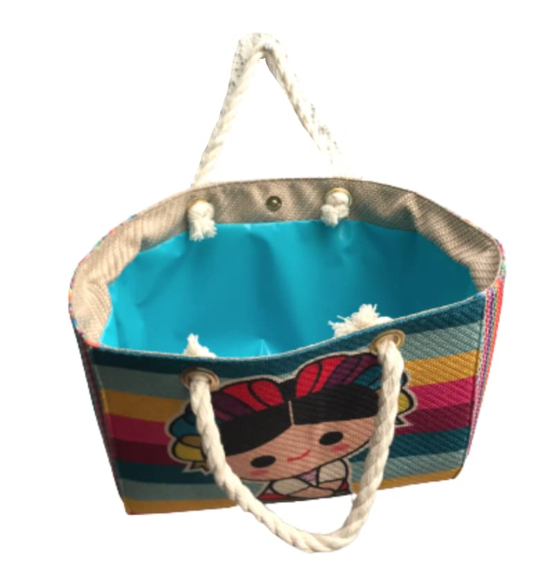 Frida Beach Tote Bag - Stylish & Spacious Waterproof Beach Bag for Women - Perfect for Pool, Travel, and Summer Outings