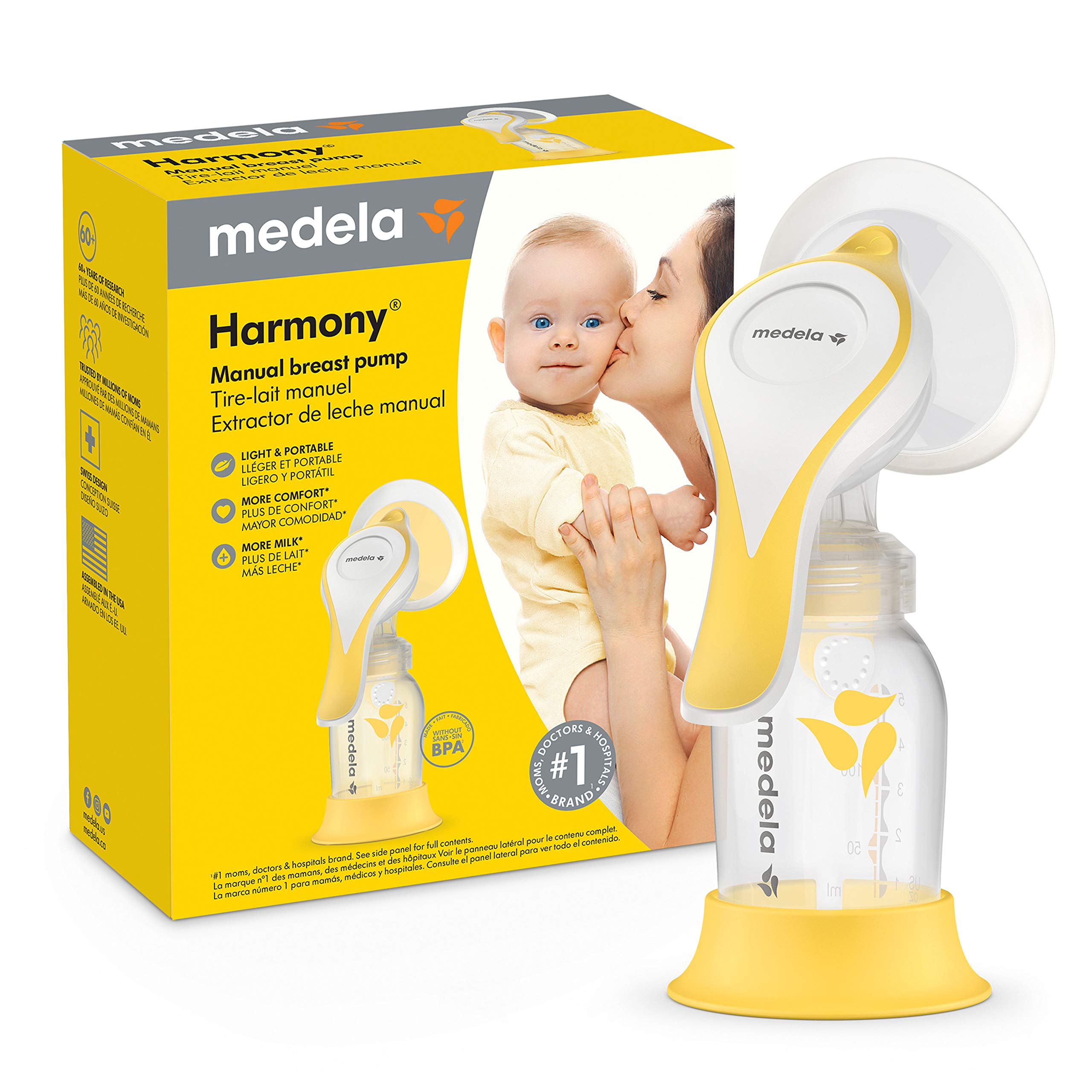**Medela New Harmony Manual Breast Pump & Breastfeeding Gift Set – Portable, Comfortable, BPA-Free – Perfect for Travel, Work & On-the-Go Moms**