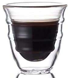 Holyview 80ml Double Wall Glass Espresso Cups Set of 4 - Insulated Coffee Mugs for Hot & Cold Drinks - Perfect for Home, Office, and Cafe Use
