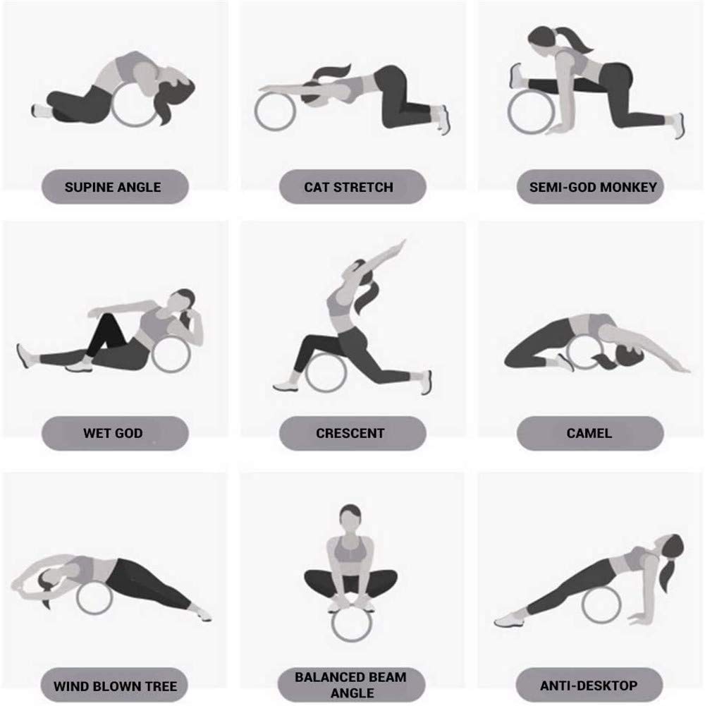 QiuQiu Yoga Wheel for Stretching & Fitness - Premium Yoga Ring & Backbend Roller for Flexibility Training | Perfect for Yoga, Pilates, Home Workouts & Posture Correction