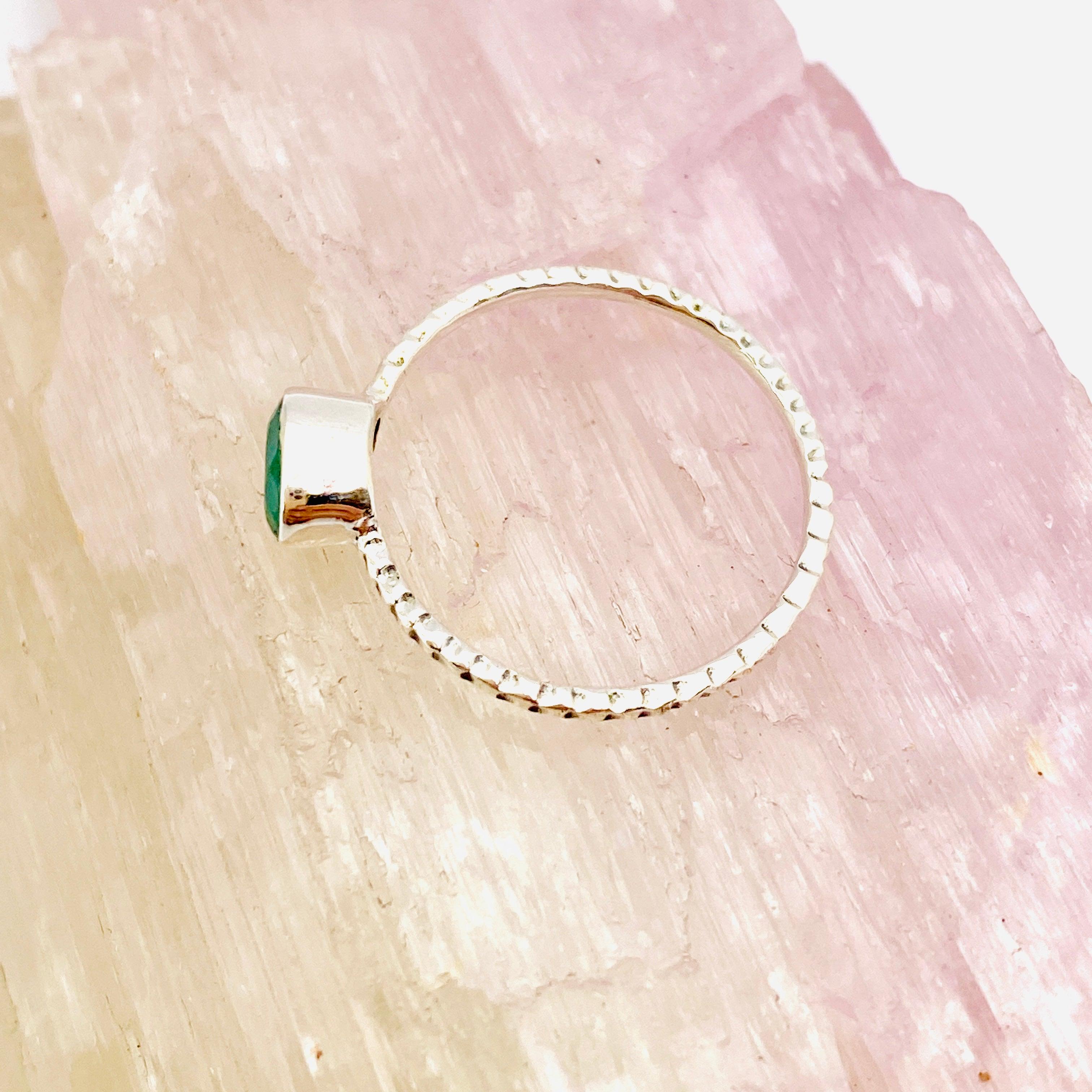 Emerald Oval Faceted Fine Band Ring R3750 EM - Elegant Green Gemstone Jewelry for Women - Perfect for Weddings, Anniversaries & Special Occasions