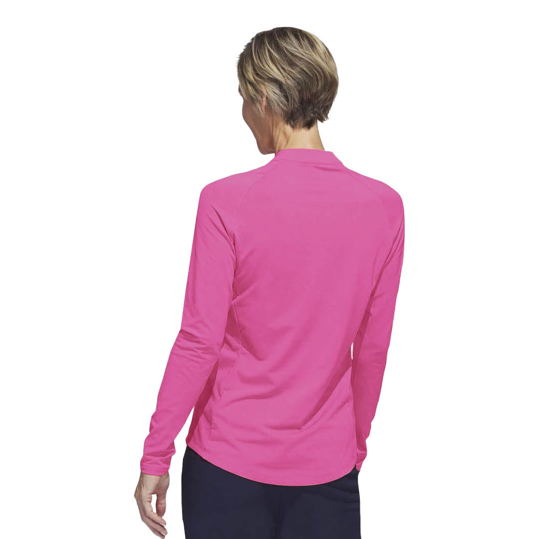 Adidas Women's 1/4 Zip Long Sleeve Polo Shirt HY3972 - Athletic Golf Tennis Workout Top for Sports & Casual Wear