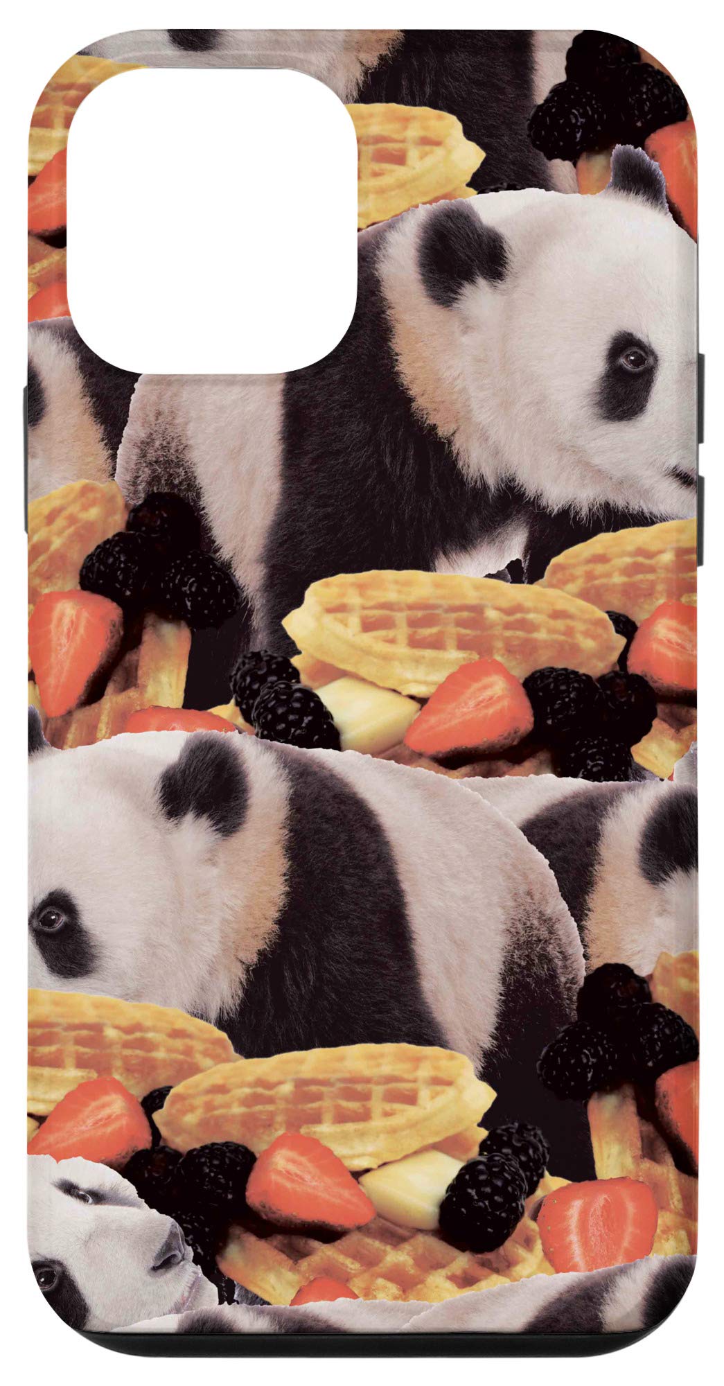 Funny Panda Waffles iPhone 12 Mini Case - Cute Cartoon Animal Protective Cover with Crazy Collage Design | Perfect for Daily Use, Gifts & Panda Lovers