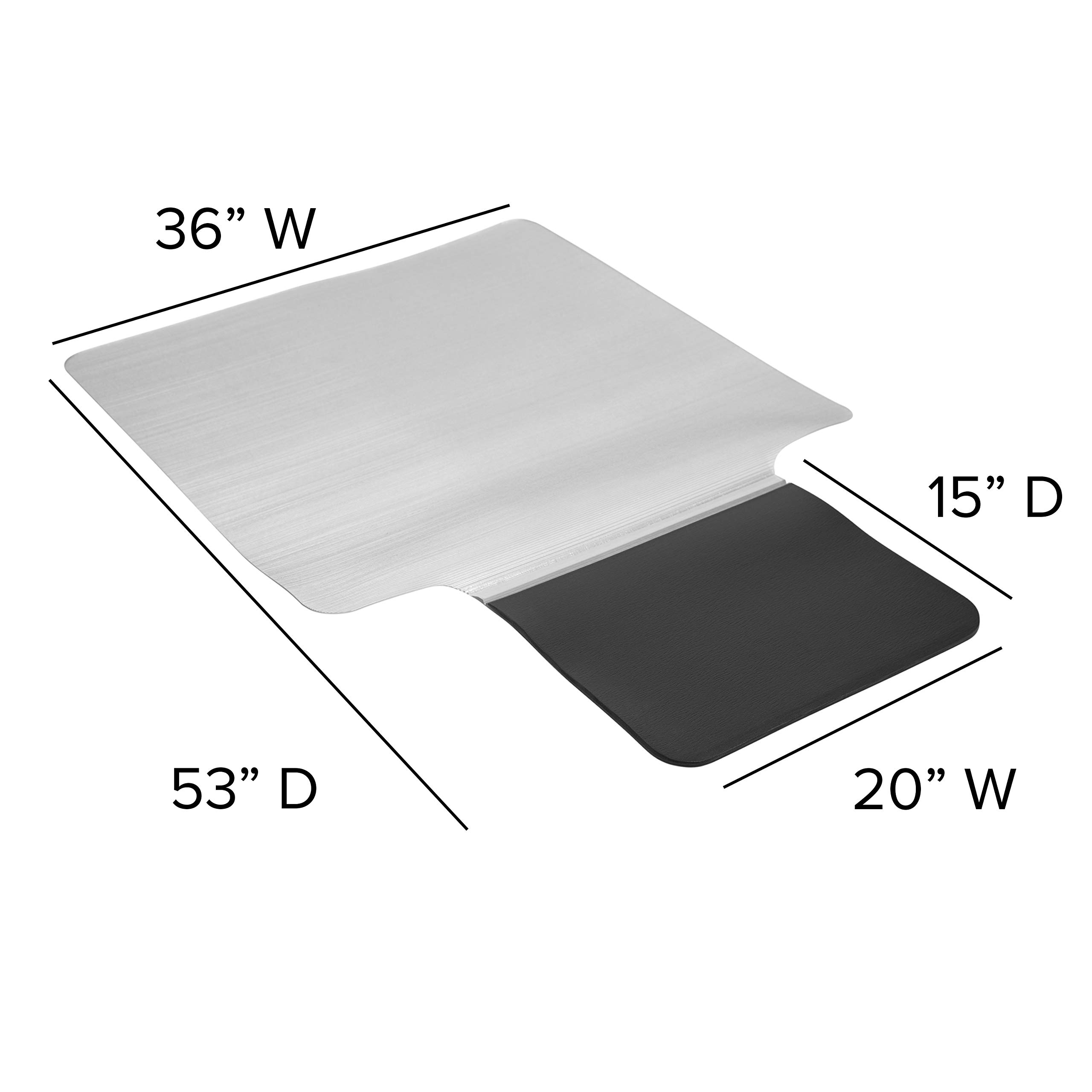 EMMA + OLIVER Ergonomic Sit or Stand Chair Mat with Hinged Cushioned Mat - Anti-Fatigue Floor Mat for Office & Home Use - Comfortable Support for Standing Desks & Long Work Hours