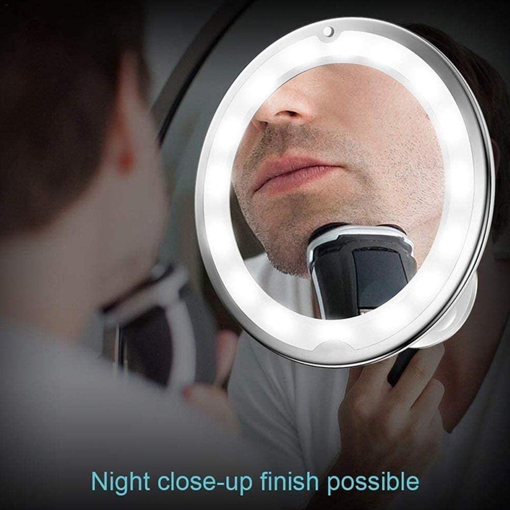 10x LED Lighted Makeup Mirror with Suction Cup - 6.7