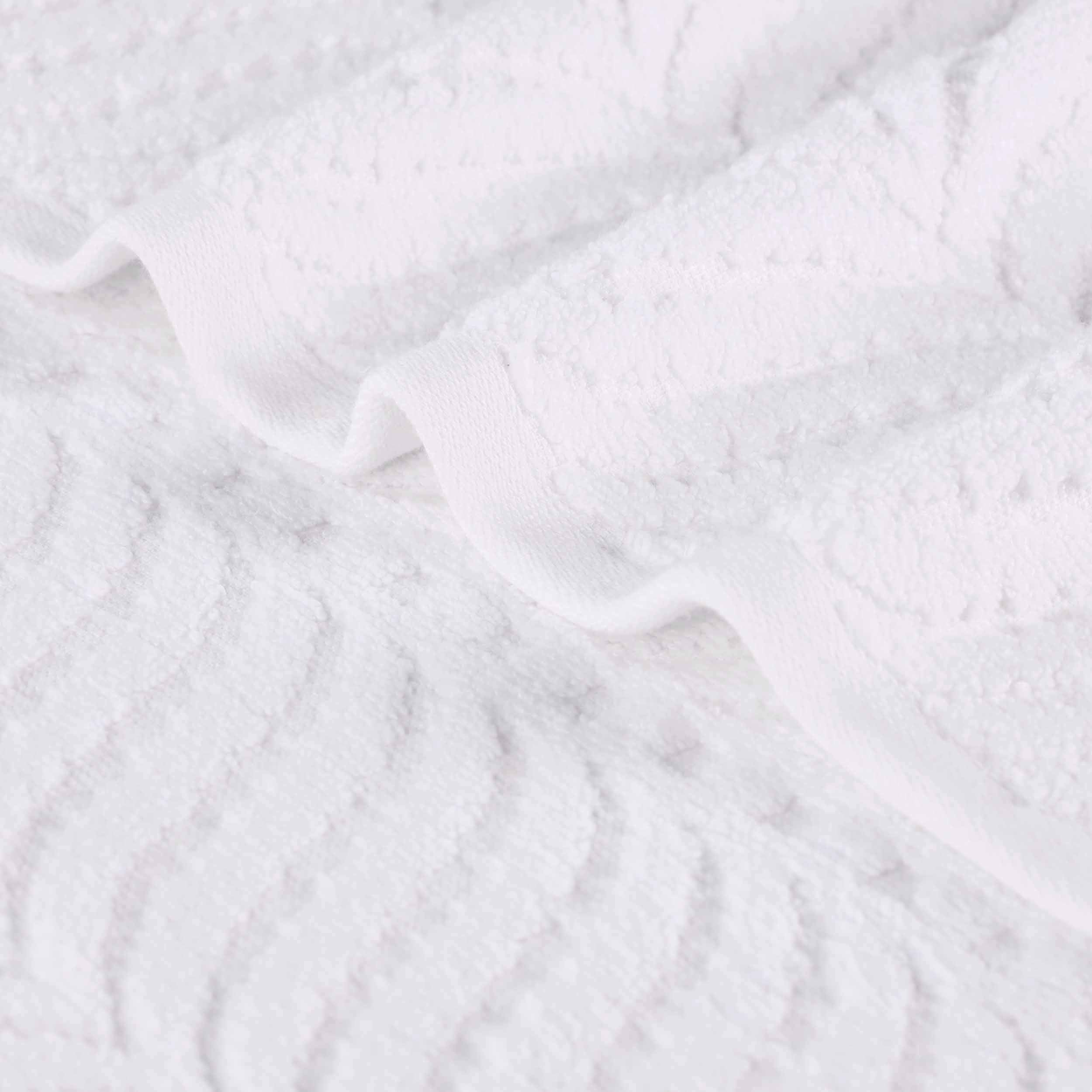 Premium 8-Piece Zero Twist Cotton Towel Set - Solid & Jacquard Chevron Design for Bath, Spa, and Luxury Home Decor