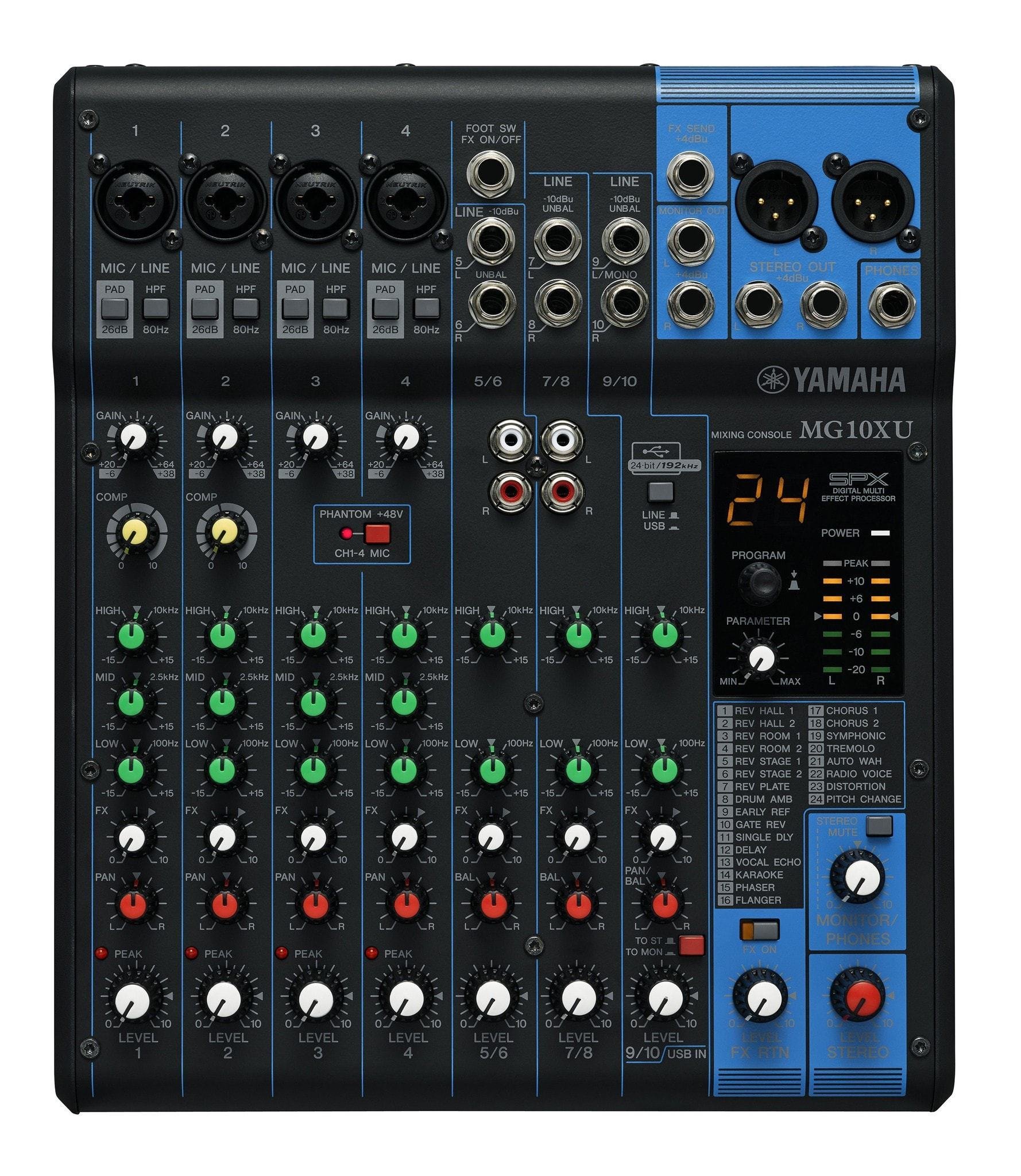 Yamaha MG10XU 10-Input Professional Audio Mixer with Effects - Perfect for Live Music, Podcasting & Home Studio Recording