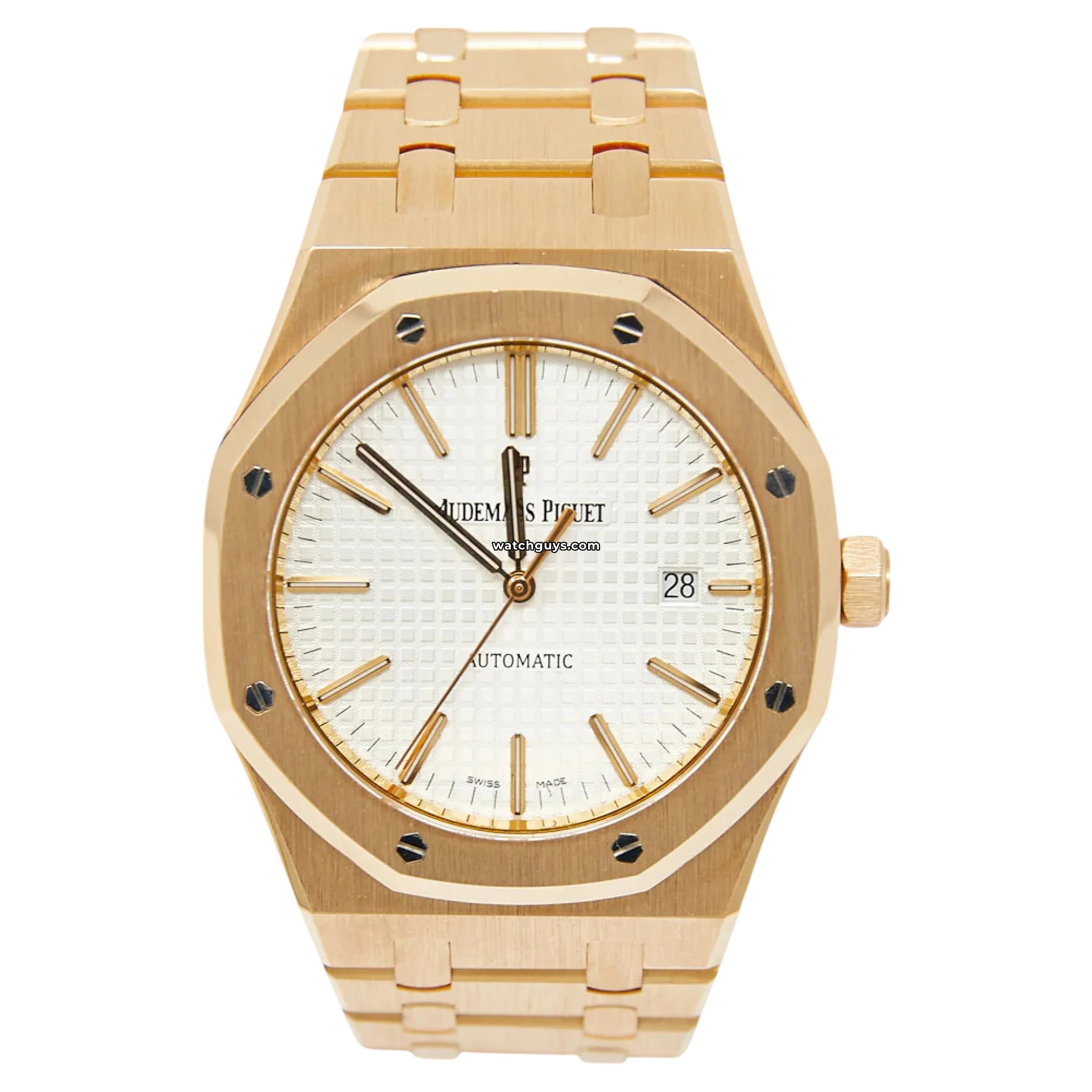 Audemars Piguet Royal Oak 15400OR.OO.1220OR.02 Luxury Men's Watch - 18K Rose Gold, Stainless Steel, Swiss Automatic Movement - Perfect for Business Meetings & Special Occasions