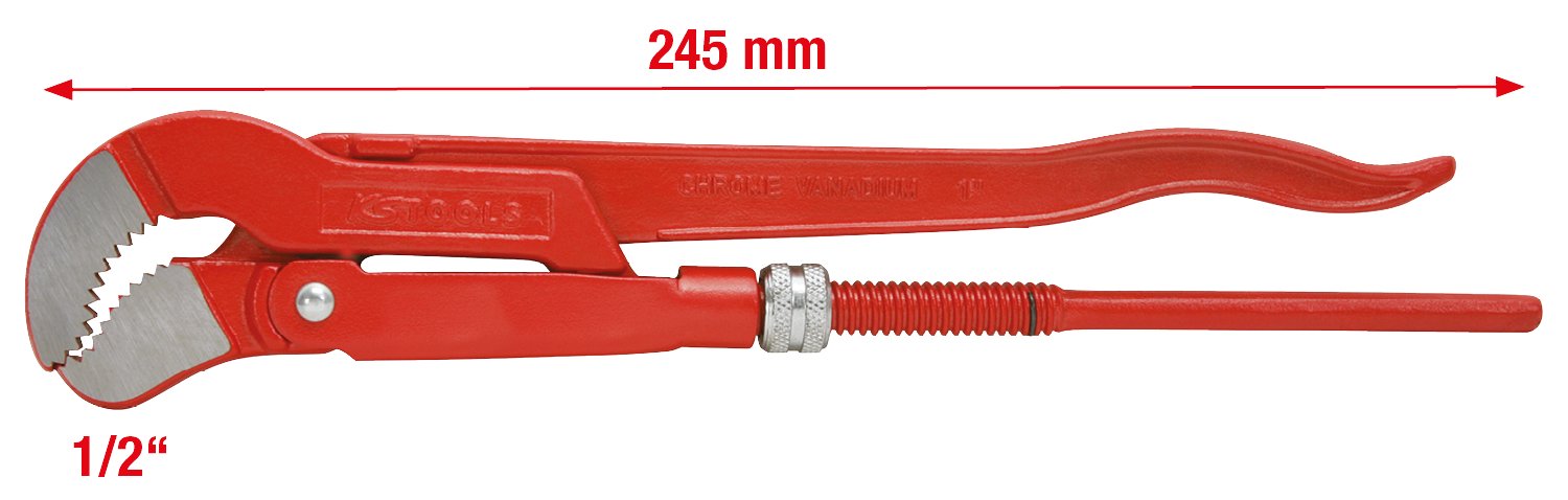 KS TOOLS 45° Angled Swedish Pipe Wrench 1/2