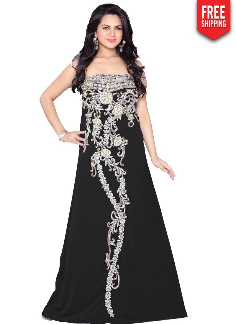 Exquisite Gold Embroidered Fusant Scarf - Elegant Fashion Accessory for Women - Perfect for Weddings, Parties & Special Occasions