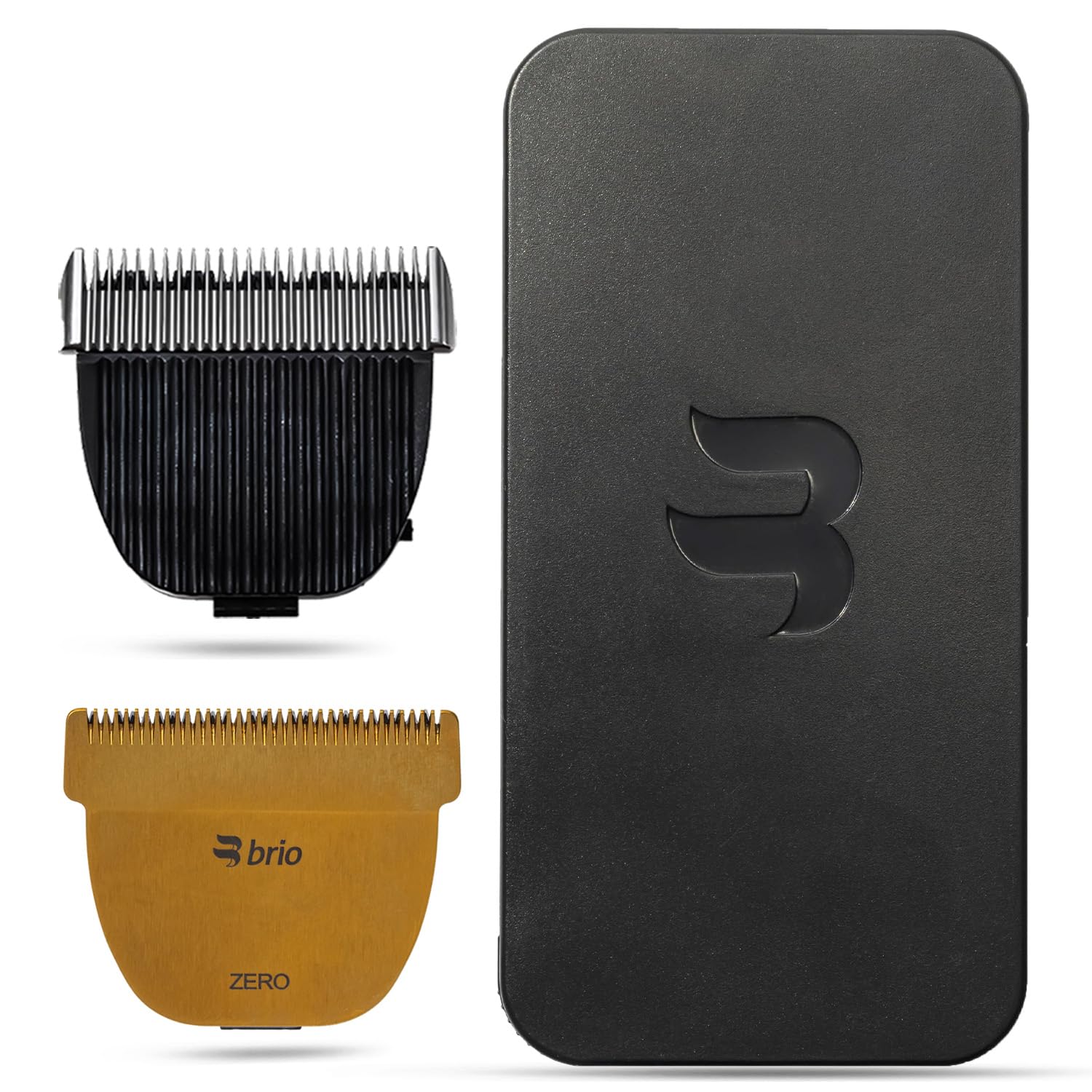 Brio Beardscape V1 & V2 Compatible Zero Blade Gold Trimmer Set with Body Blade & Case - Perfect for Home Beard Grooming & Travel Use