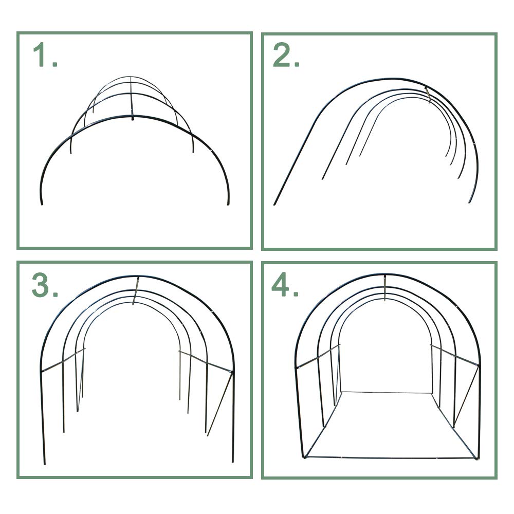 Walk-in Greenhouse Tunnel Tent for Outdoor Gardening - Large Plant Growing Tent with Roll-Up Windows & Zippered Door (3 Sizes: 12'x7'x7') - Perfect for Seed Starting, Plant Protection & Year-Round Gardening