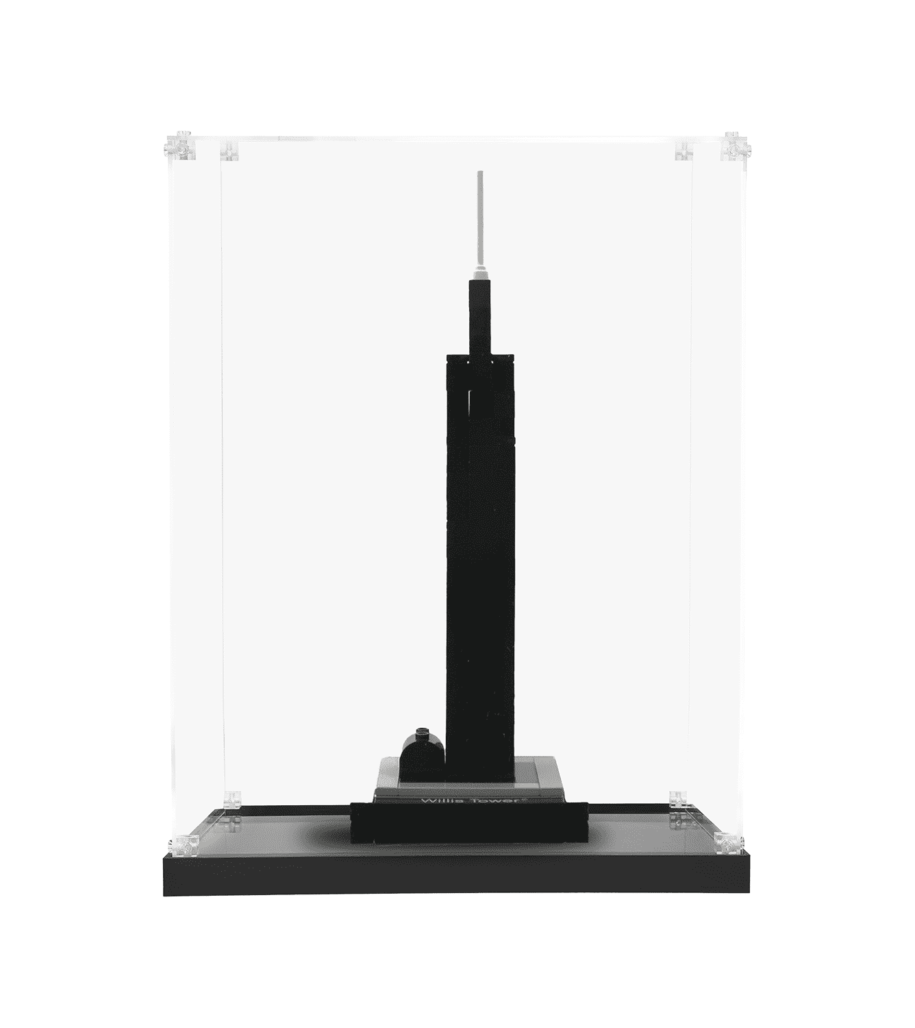 LEGO Architecture Sears Tower Willis Tower 21000 Display Case - Premium Acrylic Showcase for LEGO Sets - Perfect for Home Decor, Office Display & Collectible Protection