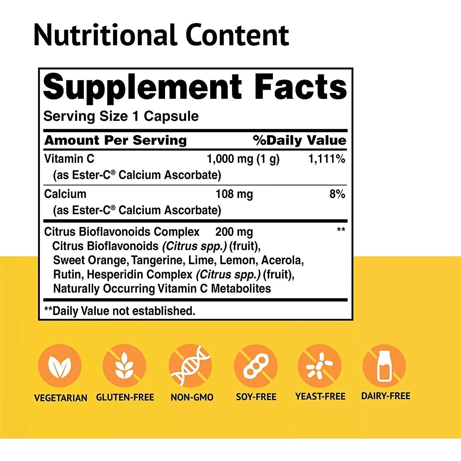 American Health Ester C 1000mg Vitamin C with Citrus Bioflavonoids - Immune Support Supplement for Adults & Kids - Daily Wellness & Cold Season Boost