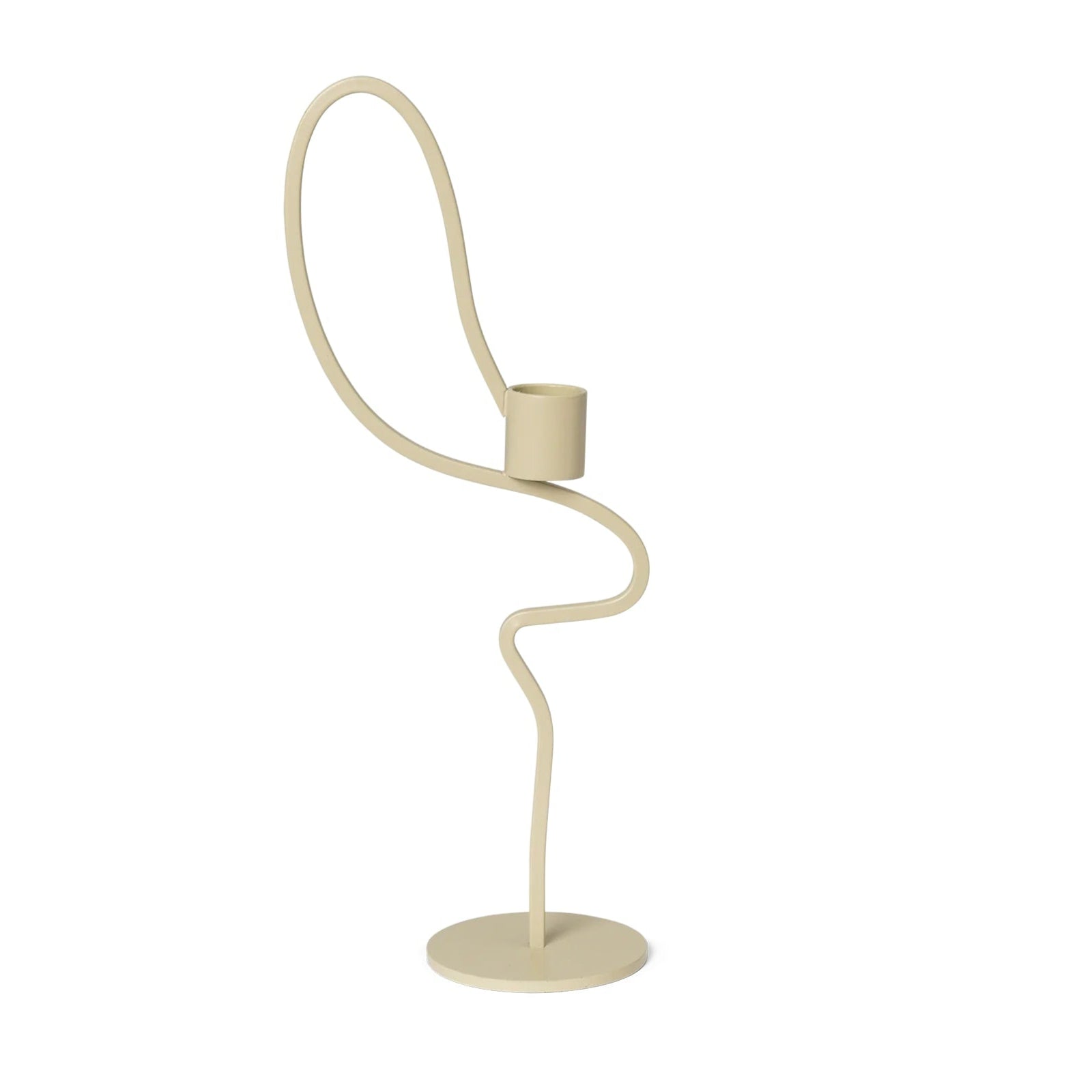 FERM LIVING Valse Tall Candle Holder - Premium Cashmere Finish for Home Decor, Wedding Centerpieces & Cozy Ambiance Lighting