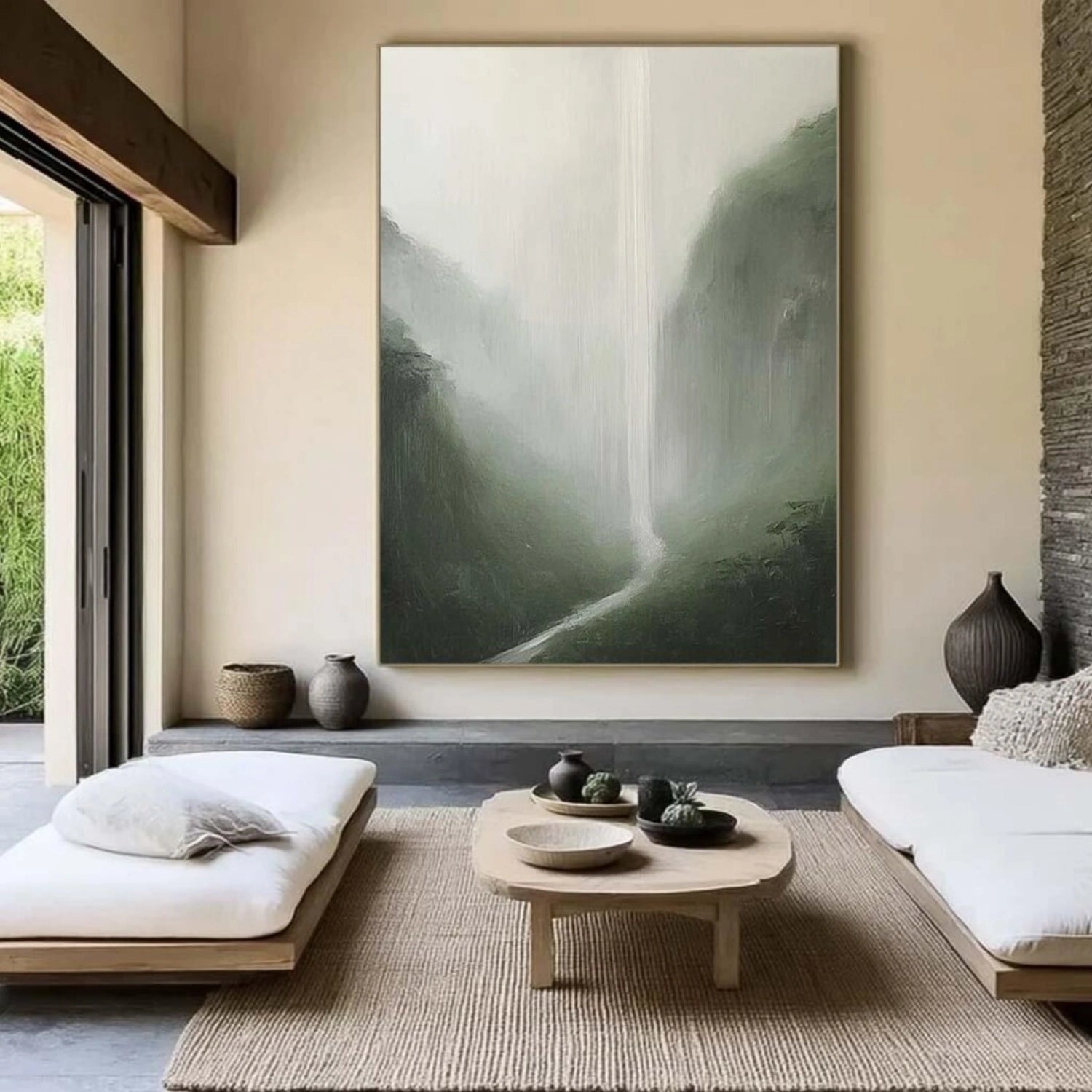 Abstract Painting #AB 438 - Modern Wall Art for Home & Office Decor | Handmade Canvas Artwork for Living Room, Bedroom & Office Spaces