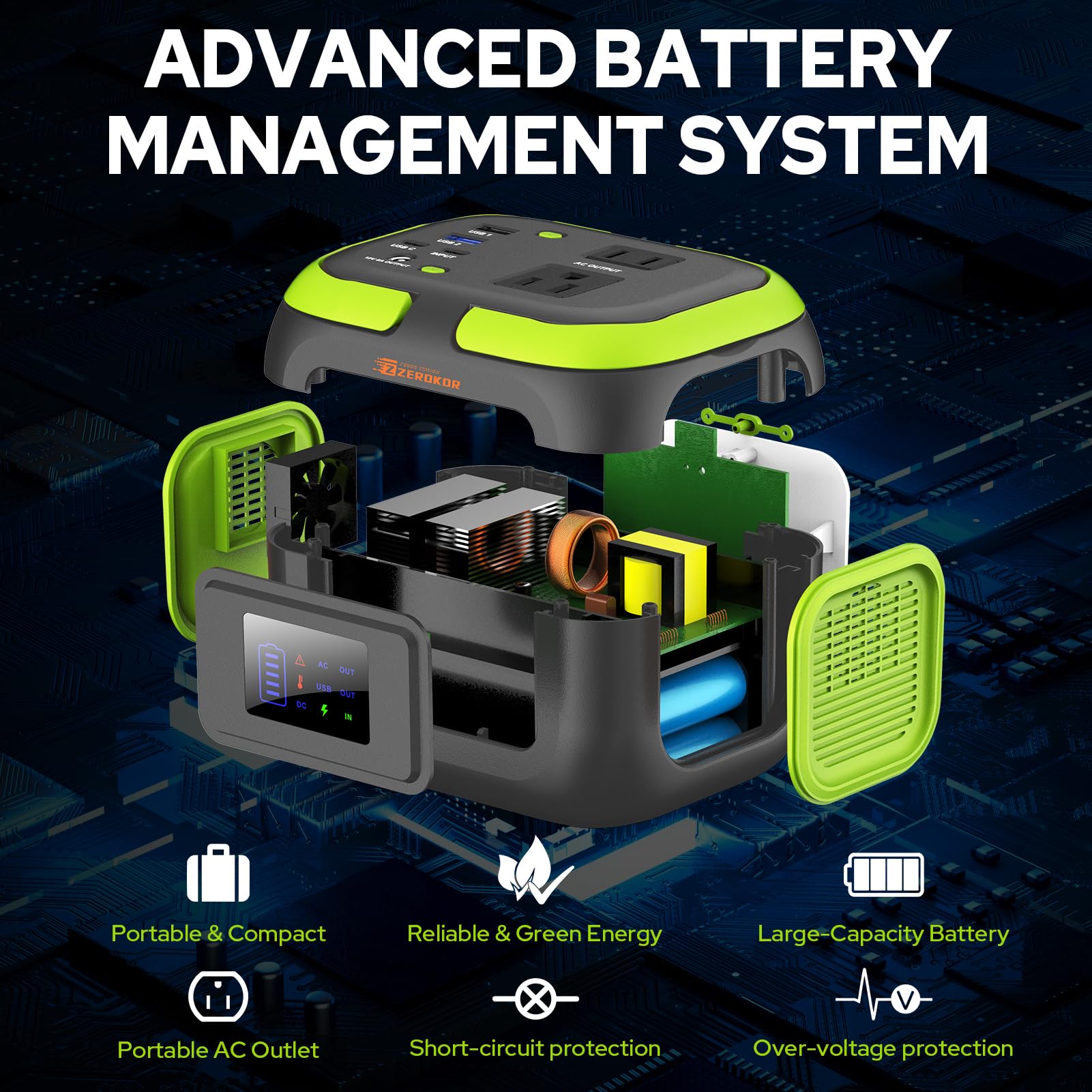 120W Portable Power Station with 97.6Wh Lithium Battery - 110V AC Outlet & USB-C Input | Compact Solar Generator for Camping, Home Backup, Van Life & Outdoor Adventures | Emergency Power Supply for Blackouts, Travel & Mobile Device Charging