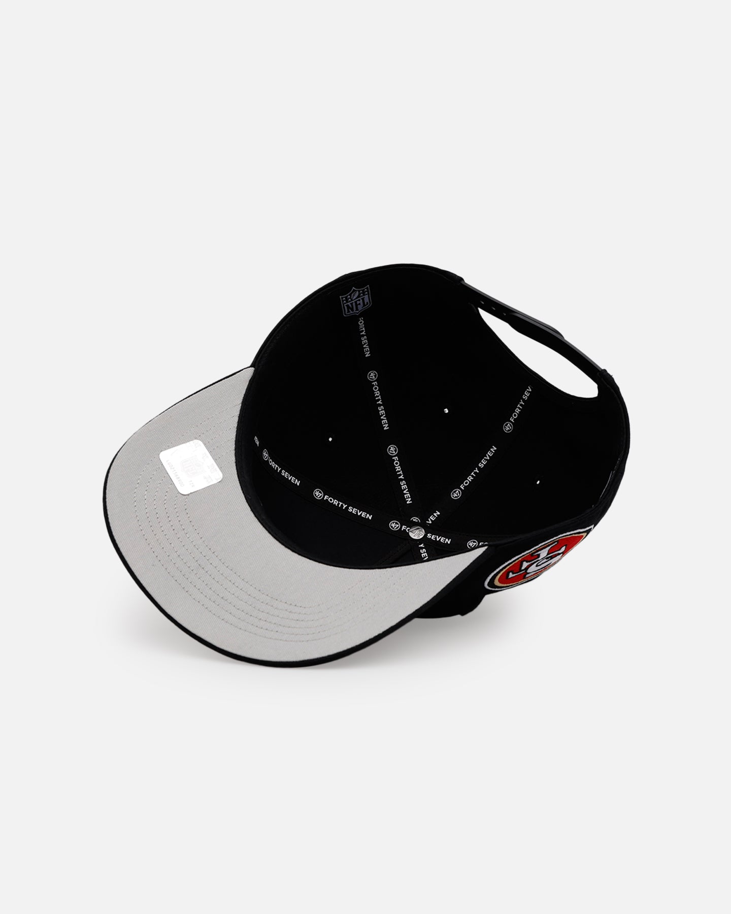 47 Brand San Francisco 49ers 'Black Dome Script' Snapback Hat - Adjustable 47 Hitch Back Closure - Official NFL Licensed Cap for Men - Perfect for Game Day, Sports Events & Casual Wear