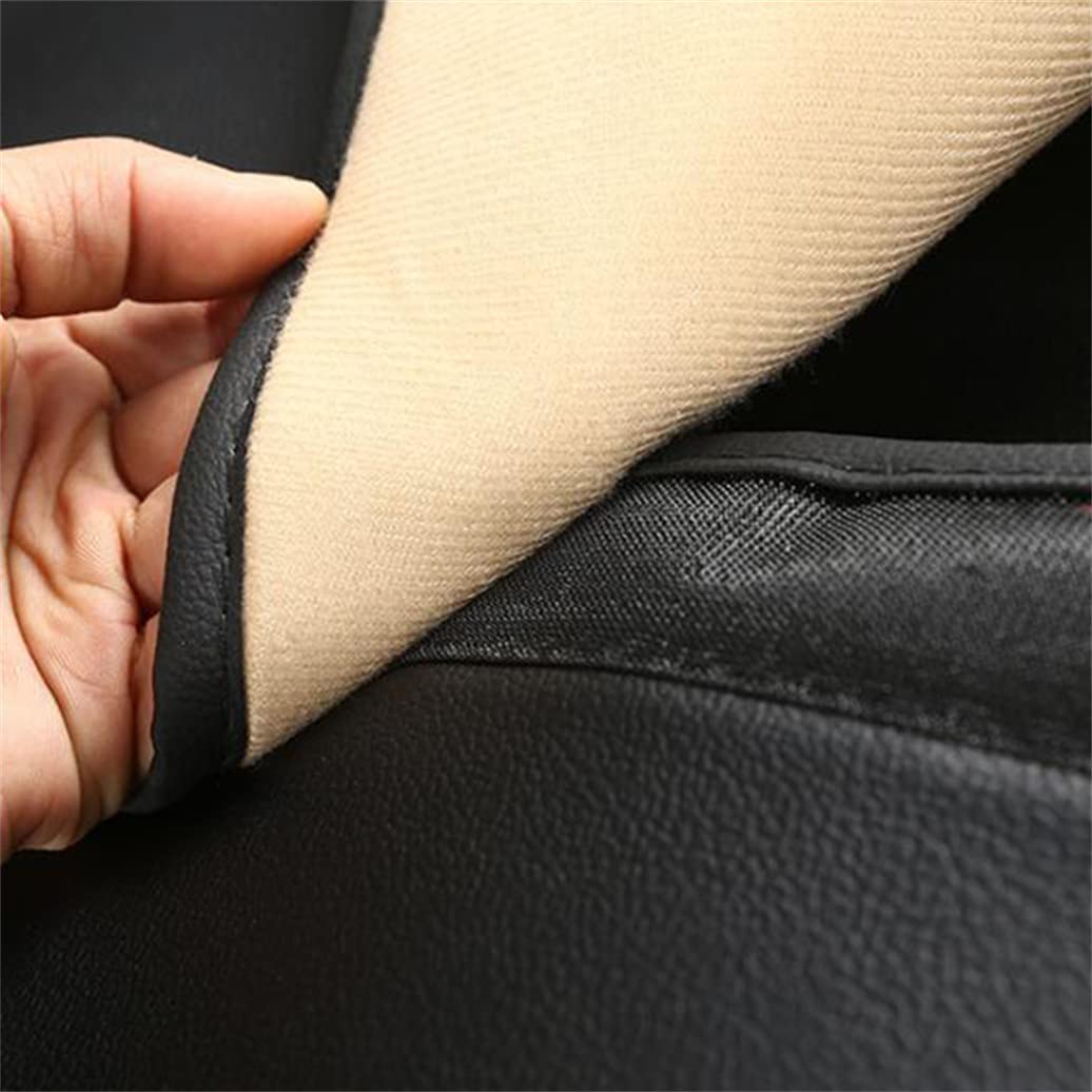 Premium Eco-Friendly Leather Car Seat Cover - Anti-Slip, Wrap-Around Design Fits 98% Vehicles (Black & Red) | Front & Rear Seat Protection for SUVs, Sedans & Trucks | Comfort Upgrade & Interior Styling