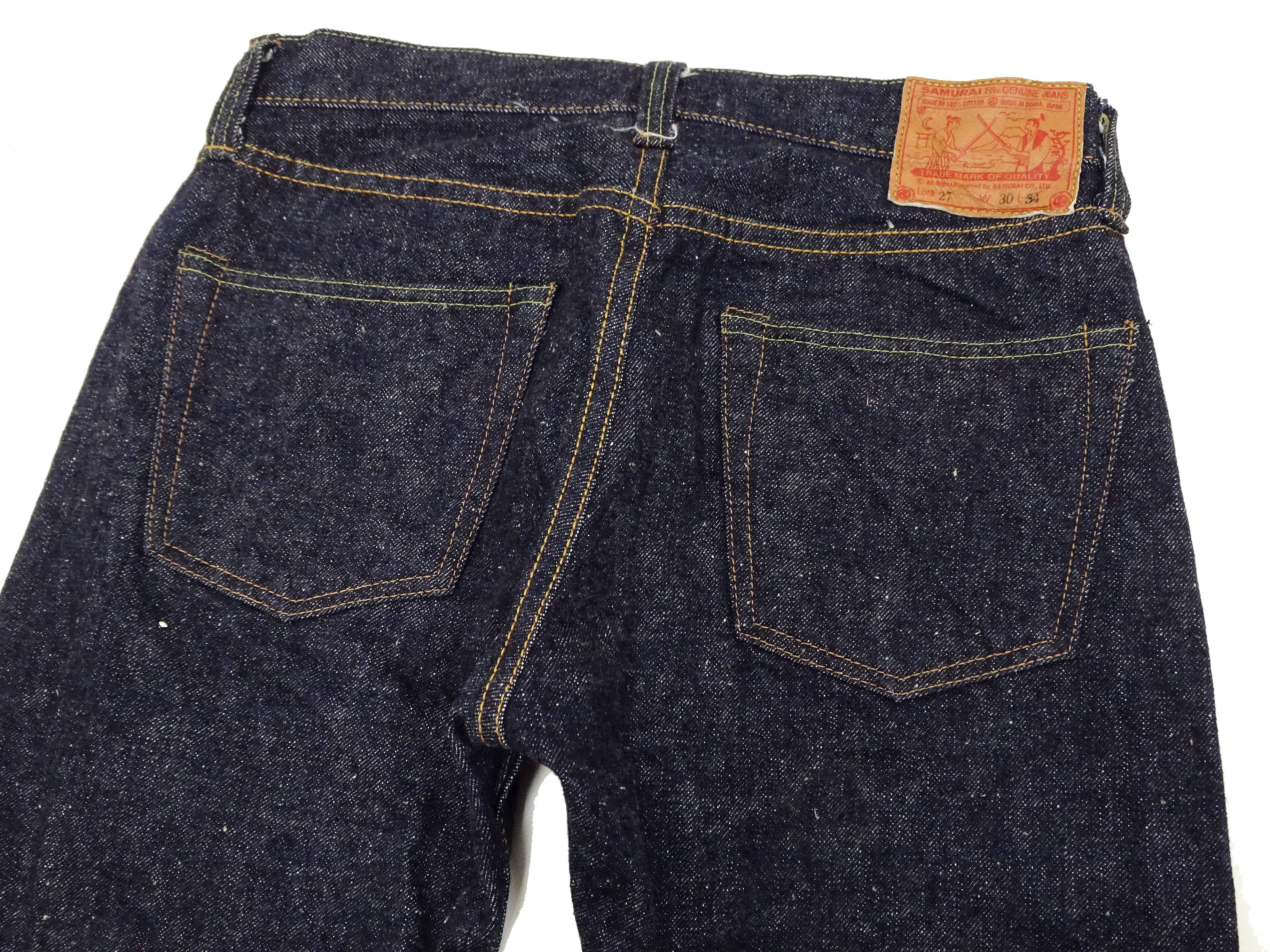 Samurai Jeans S0511XXII Men's Slim Tapered Fit 15oz Japanese Selvedge Denim Pants - Premium One Washed Indigo Jeans for Casual Wear & Street Style