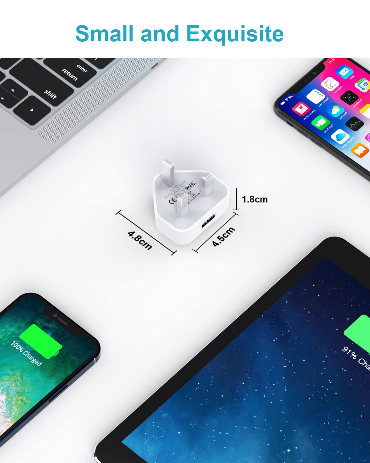 Apple MFi Certified iPhone Charger Plug & Lightning Cable 2-Pack (2M) - Fast Charging Adapter for iPhone 14/13/12/11 Pro Max/SE/XS/XR/X/8/7/6S/6 - Perfect for Home, Office & Travel Use