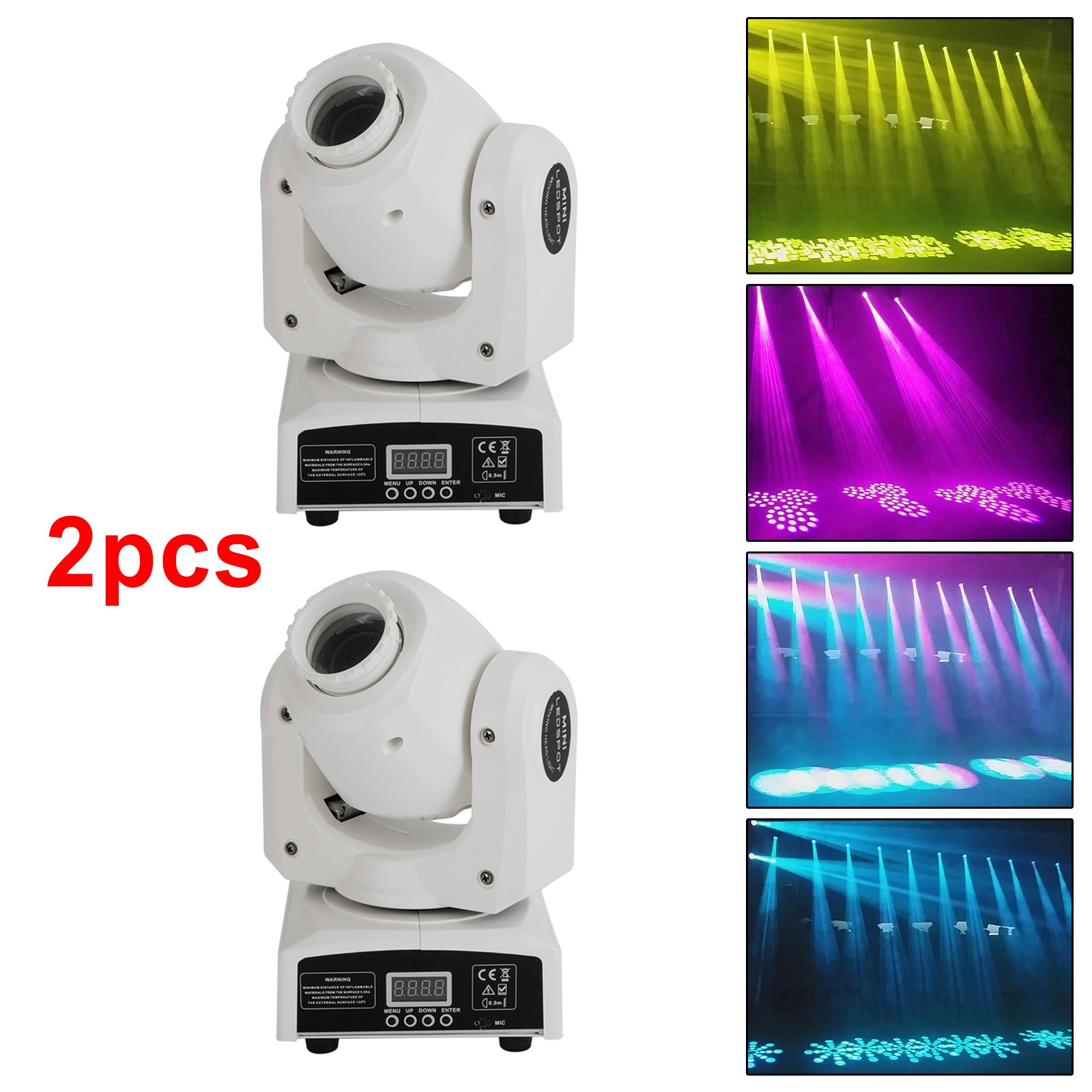 1/2/4 Set 120W RGBW LED Moving Head Light with 8 Gobo Patterns - DMX Stage Lighting for DJ, Bar, and Party Events - Perfect for Concerts, Clubs, and Nightlife Entertainment