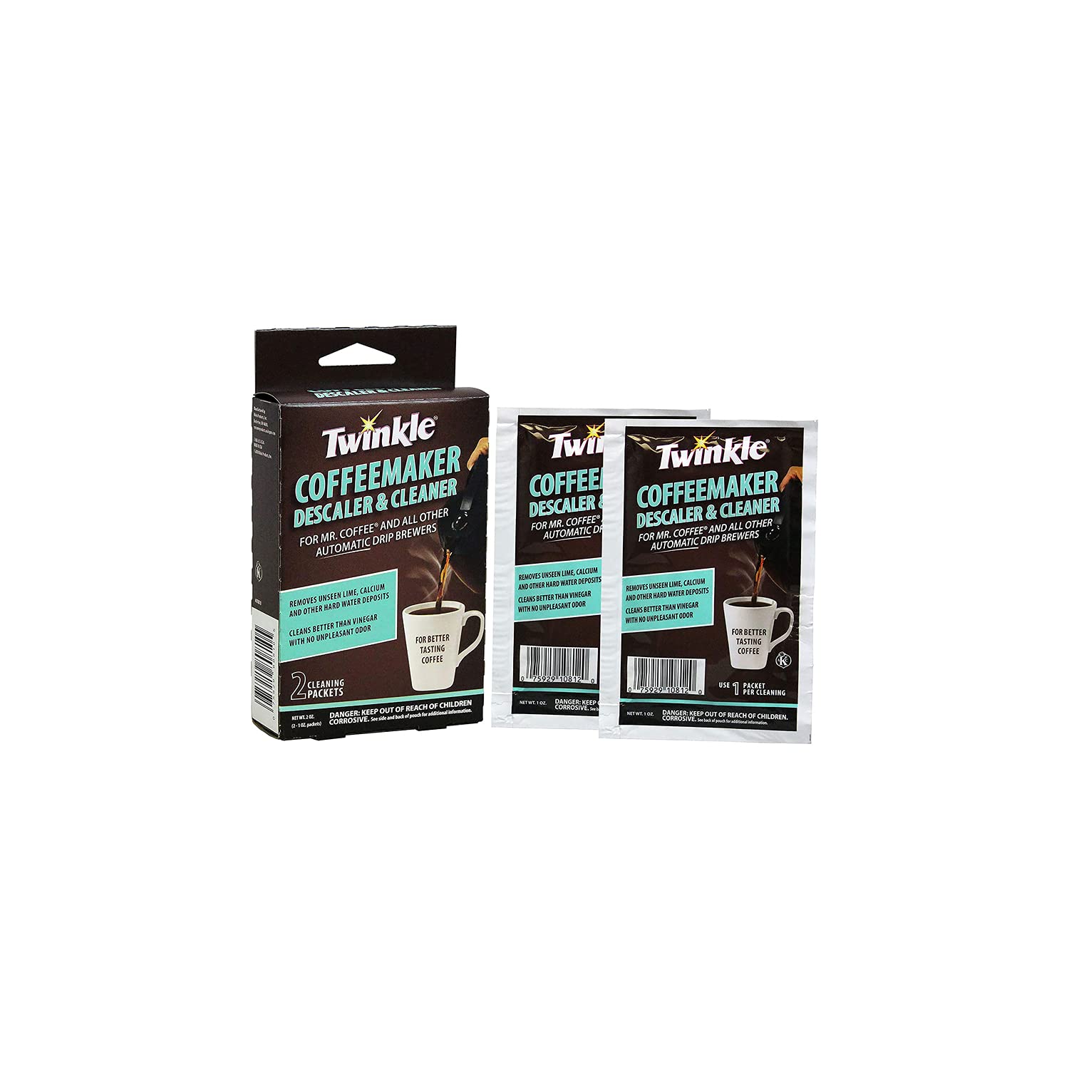 Mr. Coffee Coffeemaker Cleaner - Descaling Solution for Coffee Makers, Keurig & Espresso Machines - Removes Calcium & Mineral Buildup - Keeps Your Coffee Tasting Fresh (6 Pack) - Perfect for Home, Office & Commercial Use