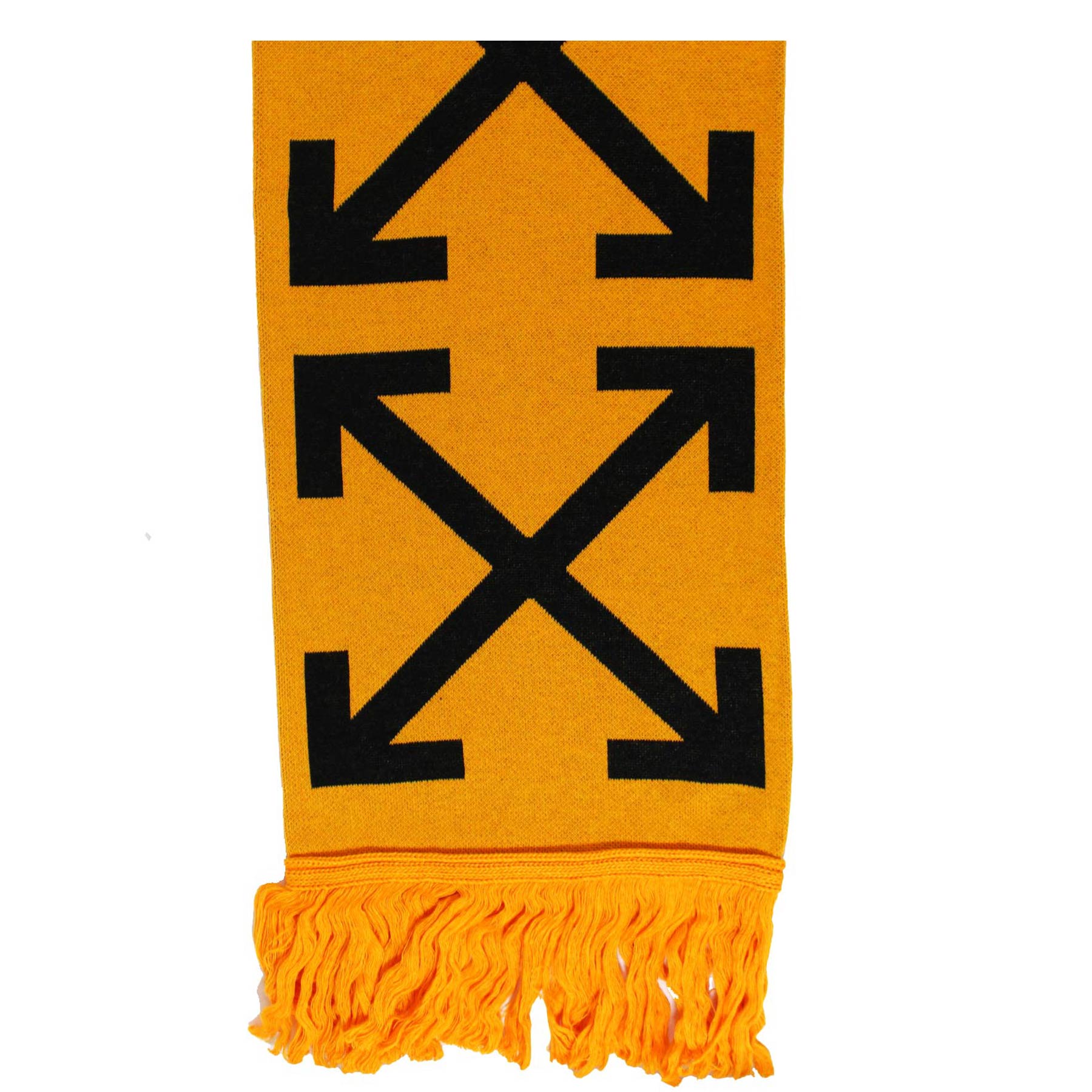 Off White Orange Arrow Logo Wool Blend Scarf Shawl - Warm Winter Fashion Accessory for Women & Men - Perfect for Outdoor Activities, Travel & Casual Wear